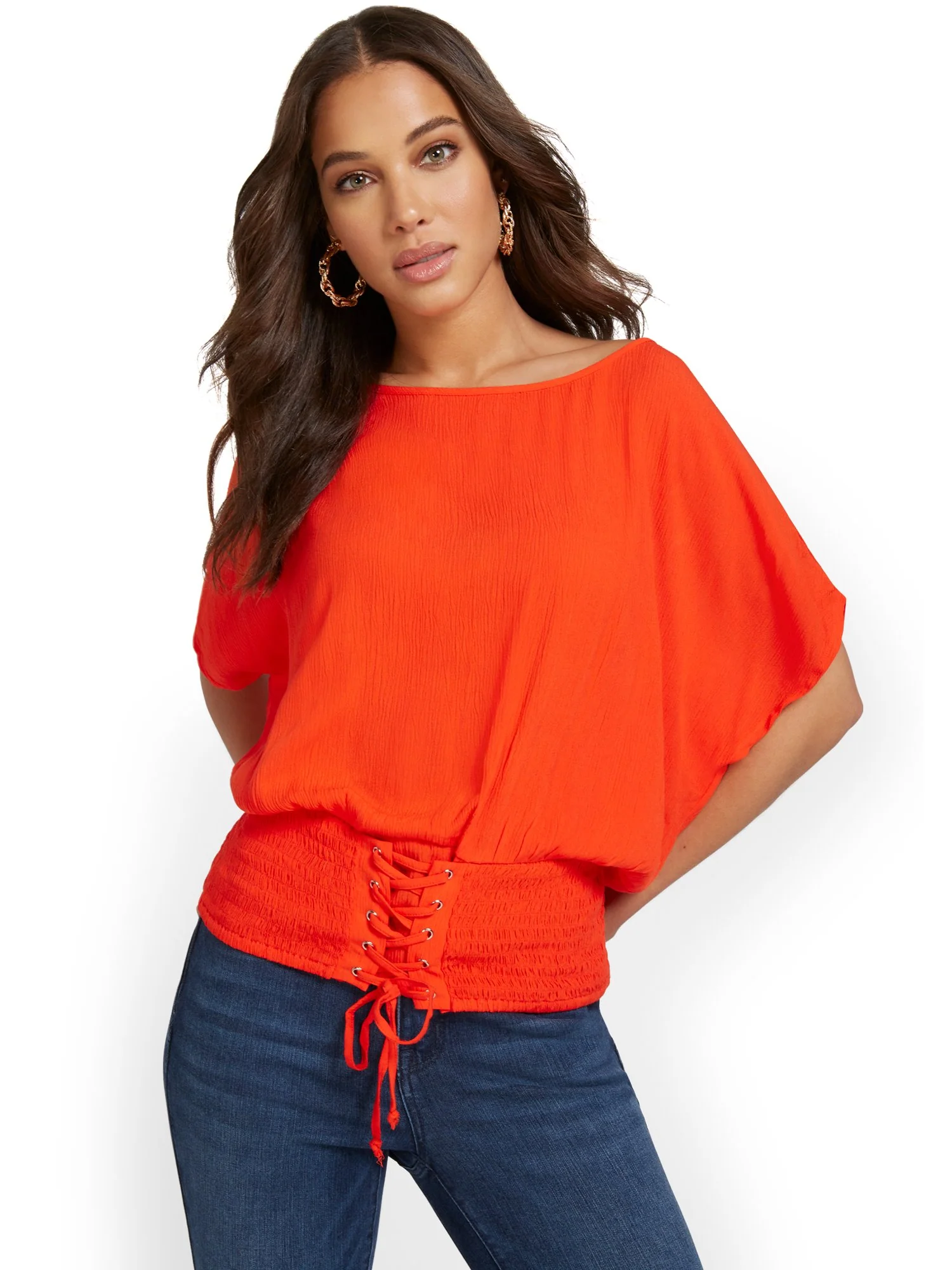Corset-Band Gauze Top - Image 2