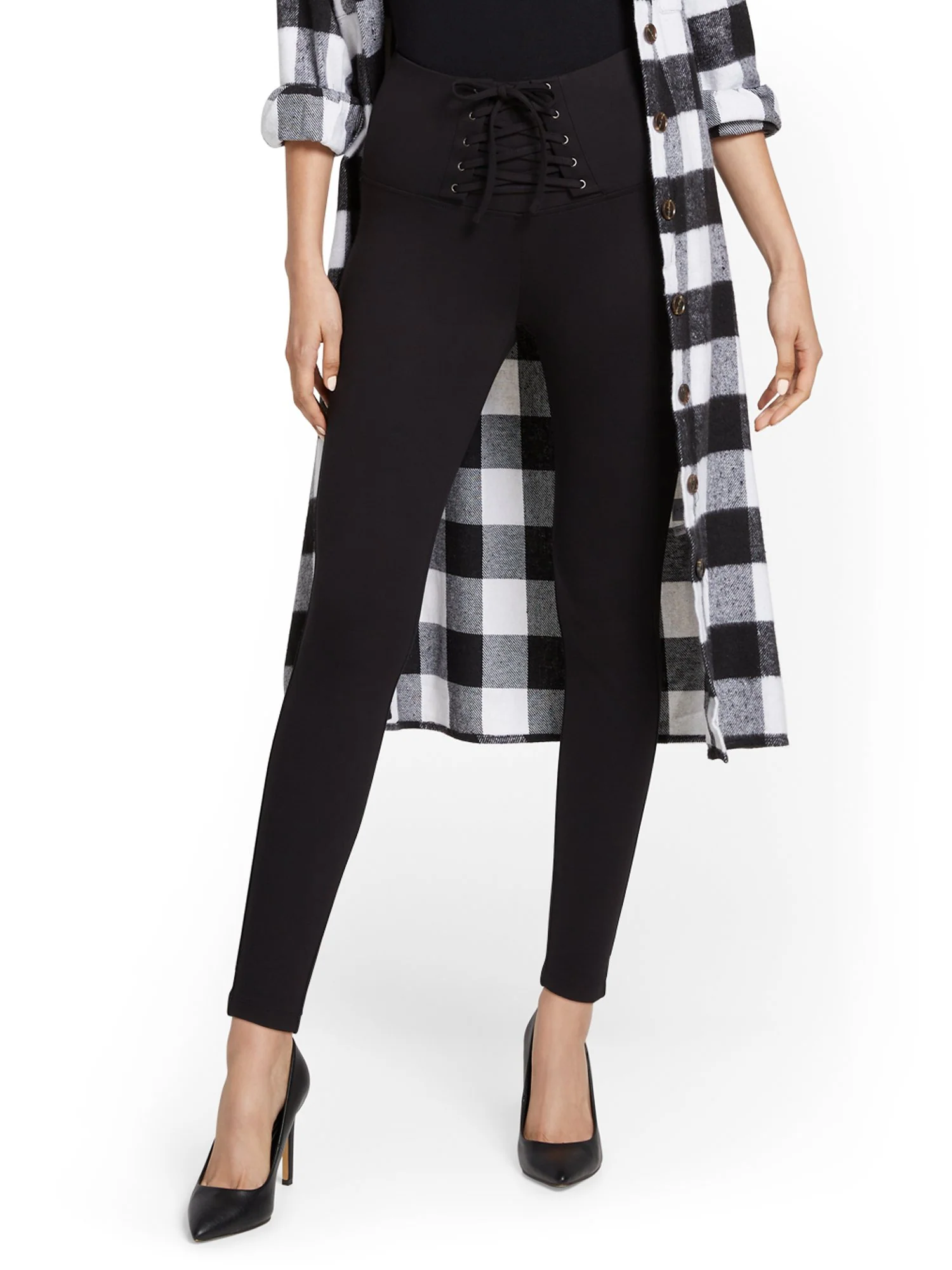 Corset-Front Ponte Legging