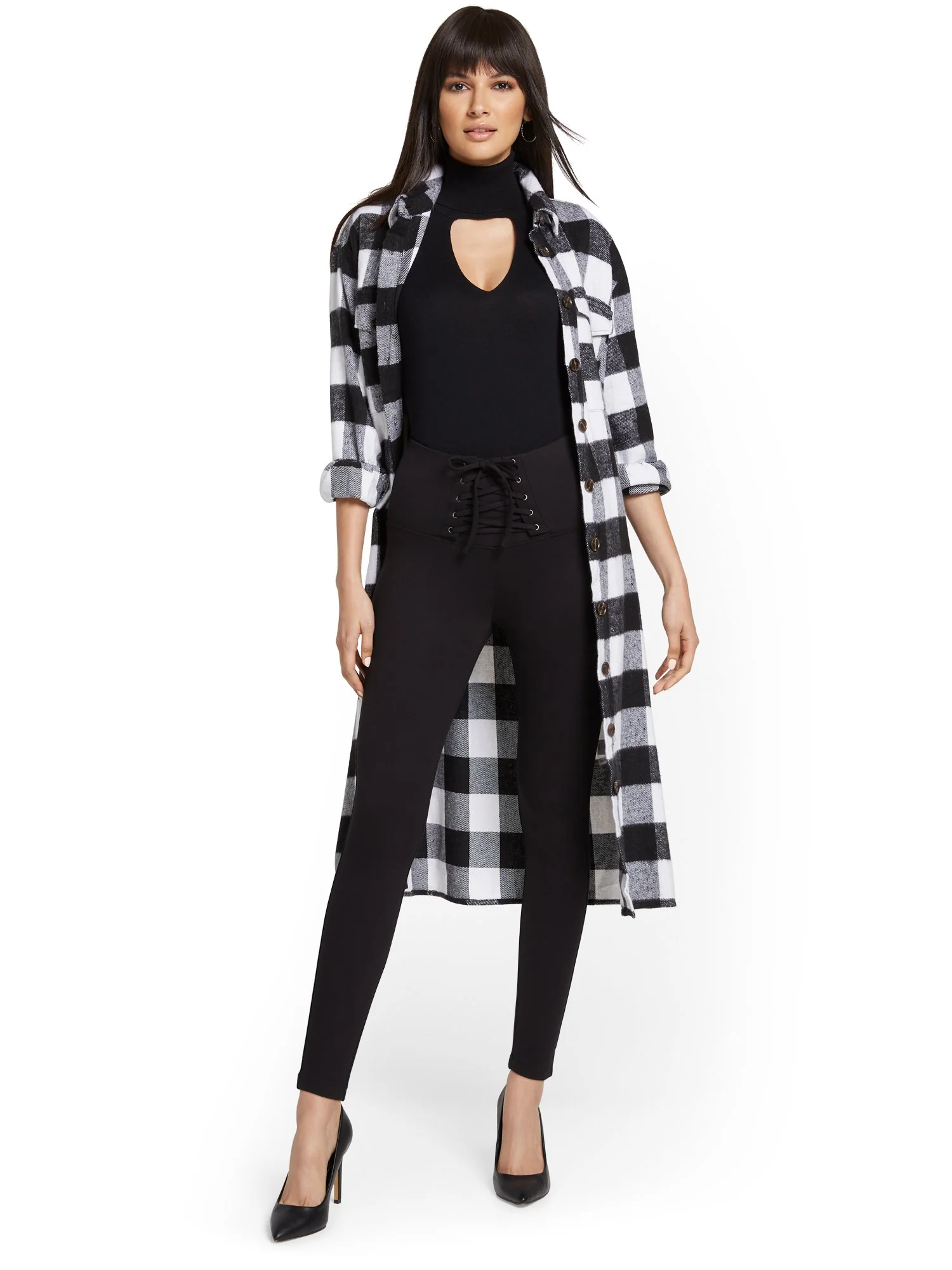 Corset-Front Ponte Legging - Image 5