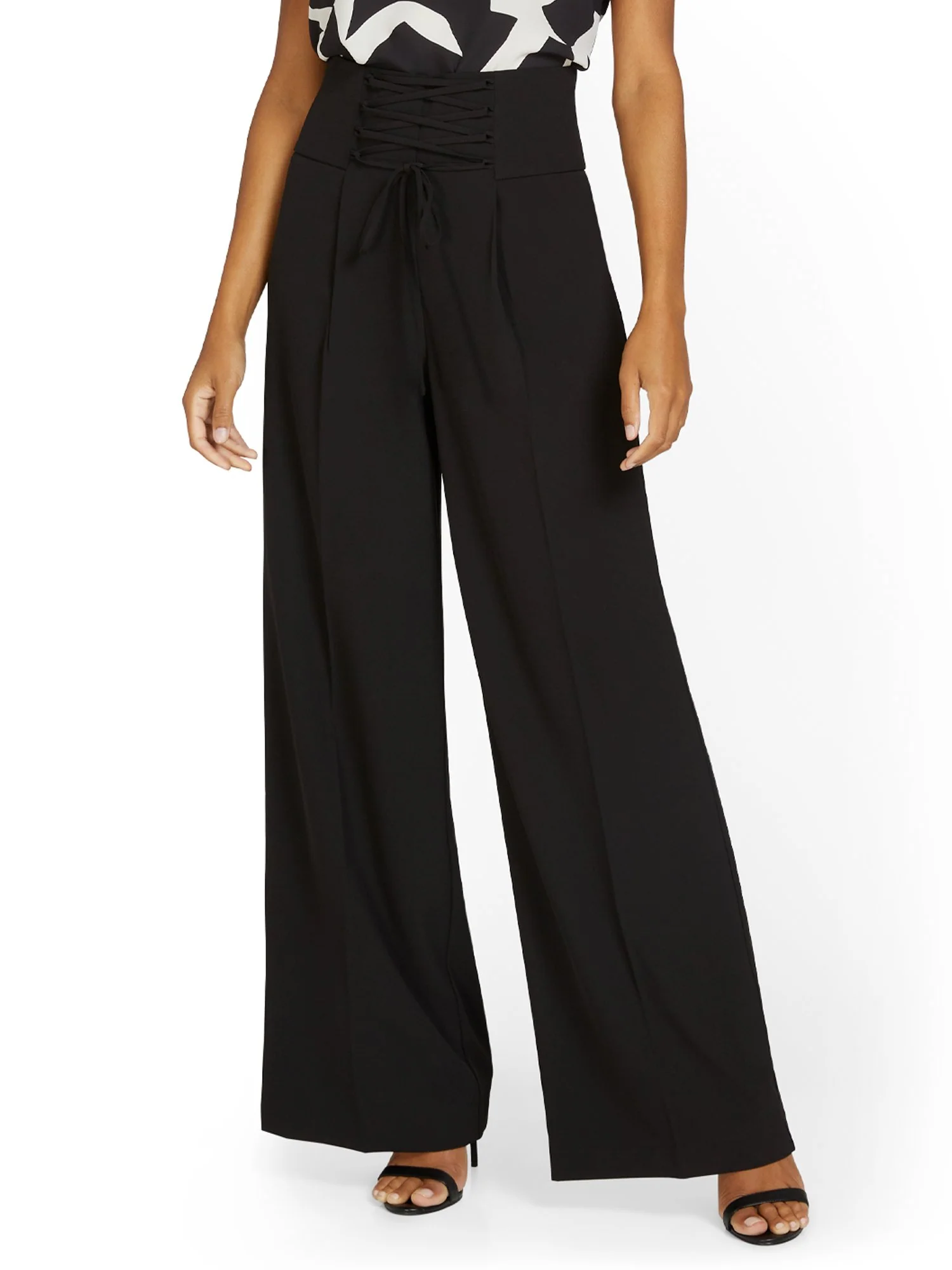 Corset-Waist Palazzo Pant - Image 2