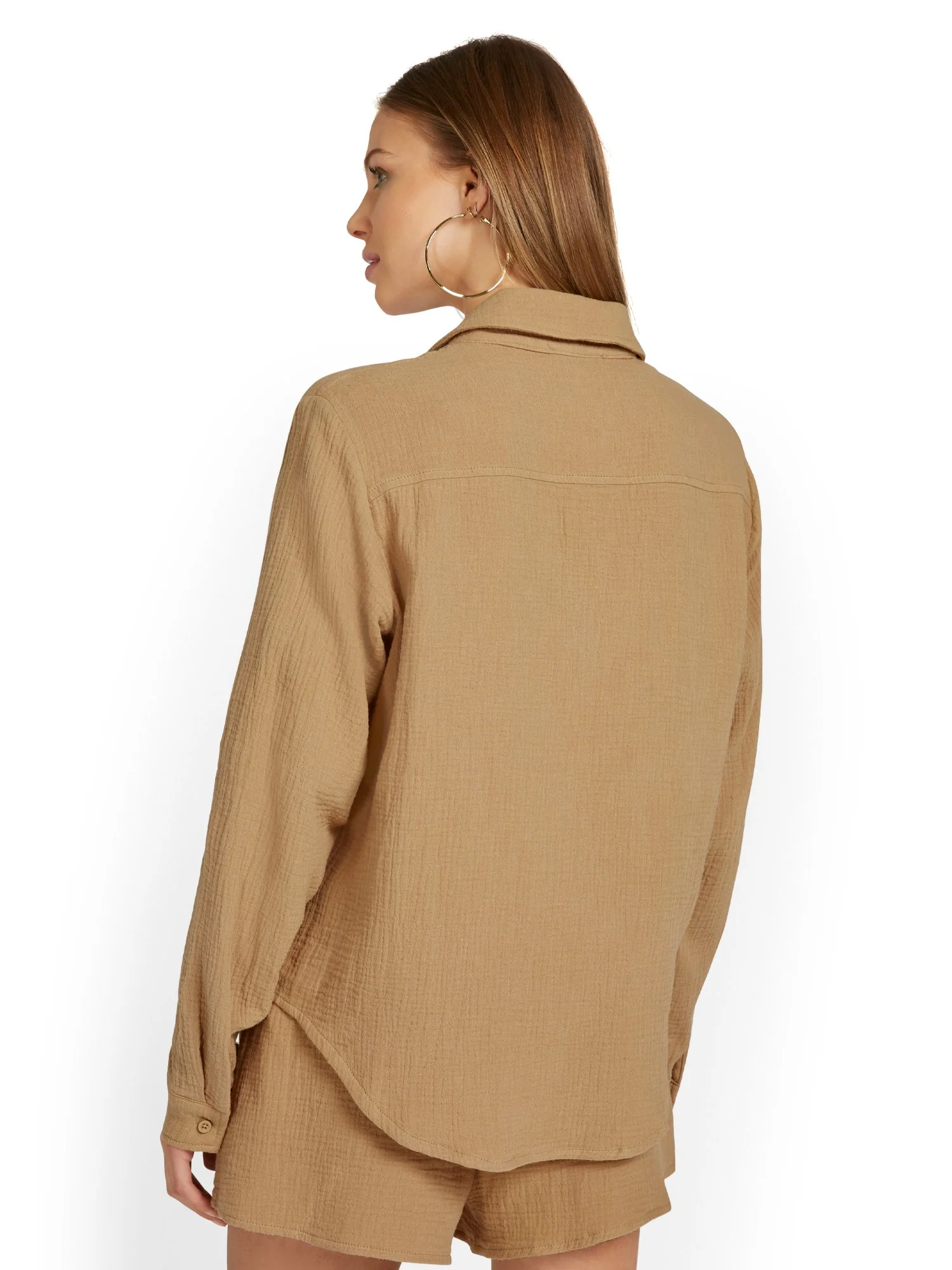 Gilli Cotton Gauze Button-Front Shirt - Brands We Love - Image 3