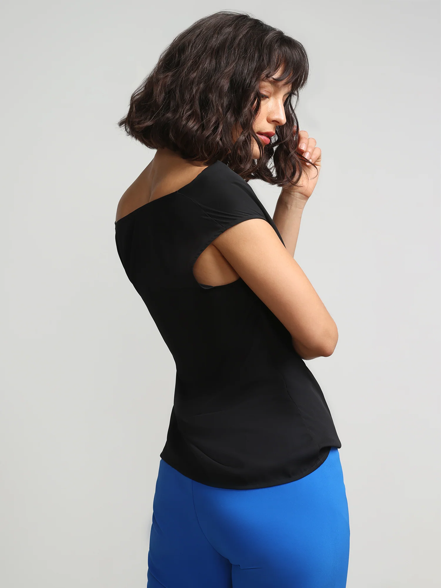 Cowl-Neck Flutter-Sleeve Blouse - Image 3