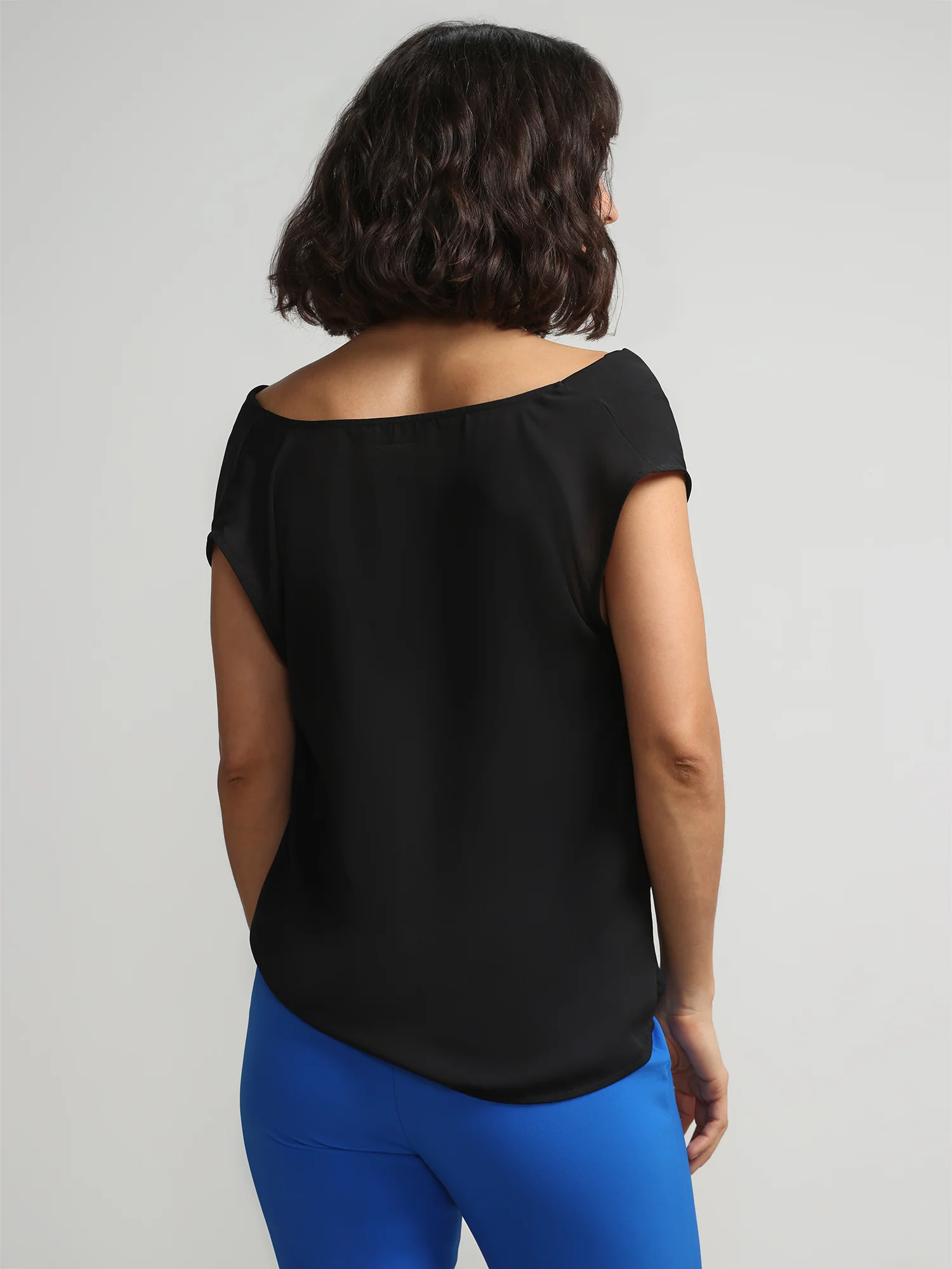 Cowl-Neck Flutter-Sleeve Blouse - Image 4