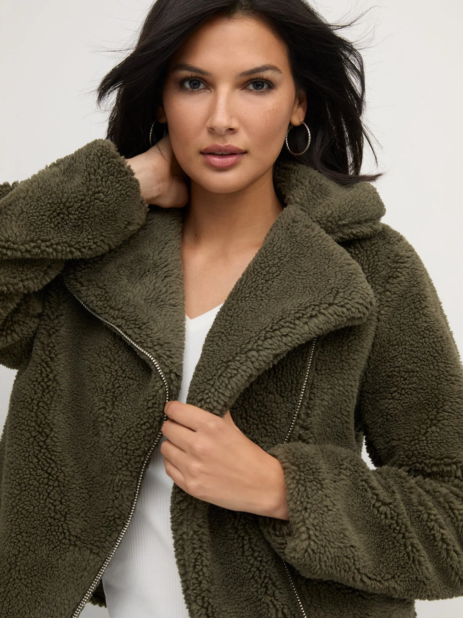 Cozy Faux-Fur Moto Jacket - Image 14