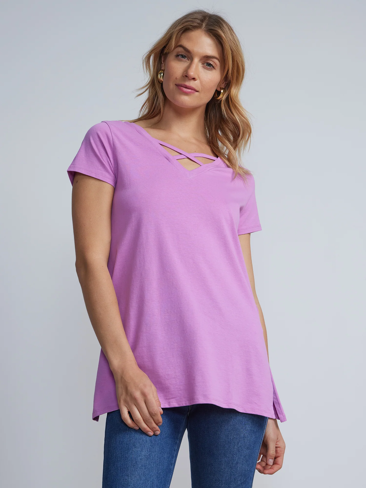 Criss-Cross Front Tunic Top - Image 5