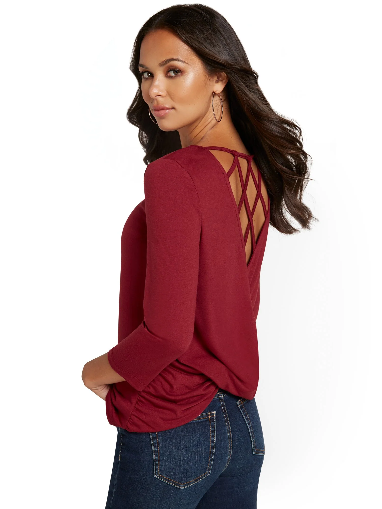 Criss-Cross Hem Tunic Top - Image 9
