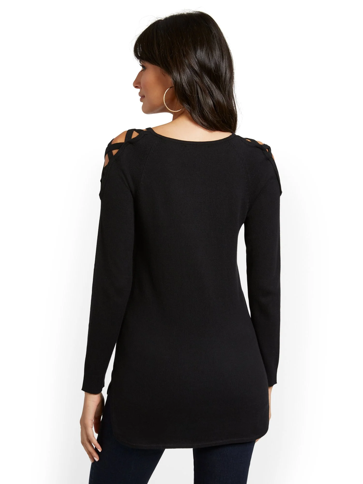 Crisscross Hi-Lo Tunic Sweater - Image 3