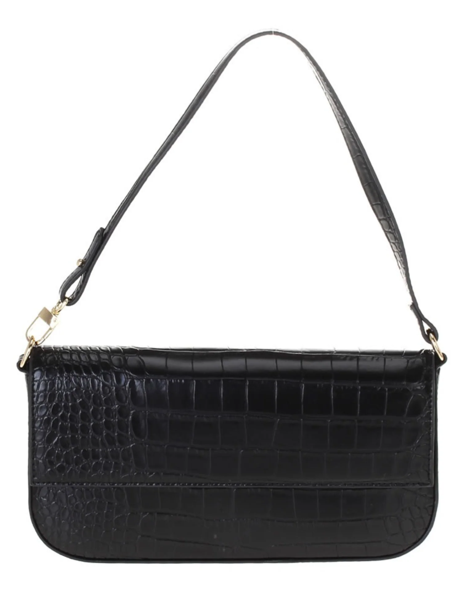 Croc Embossed Faux Leather Shoulder Bag - Image 2