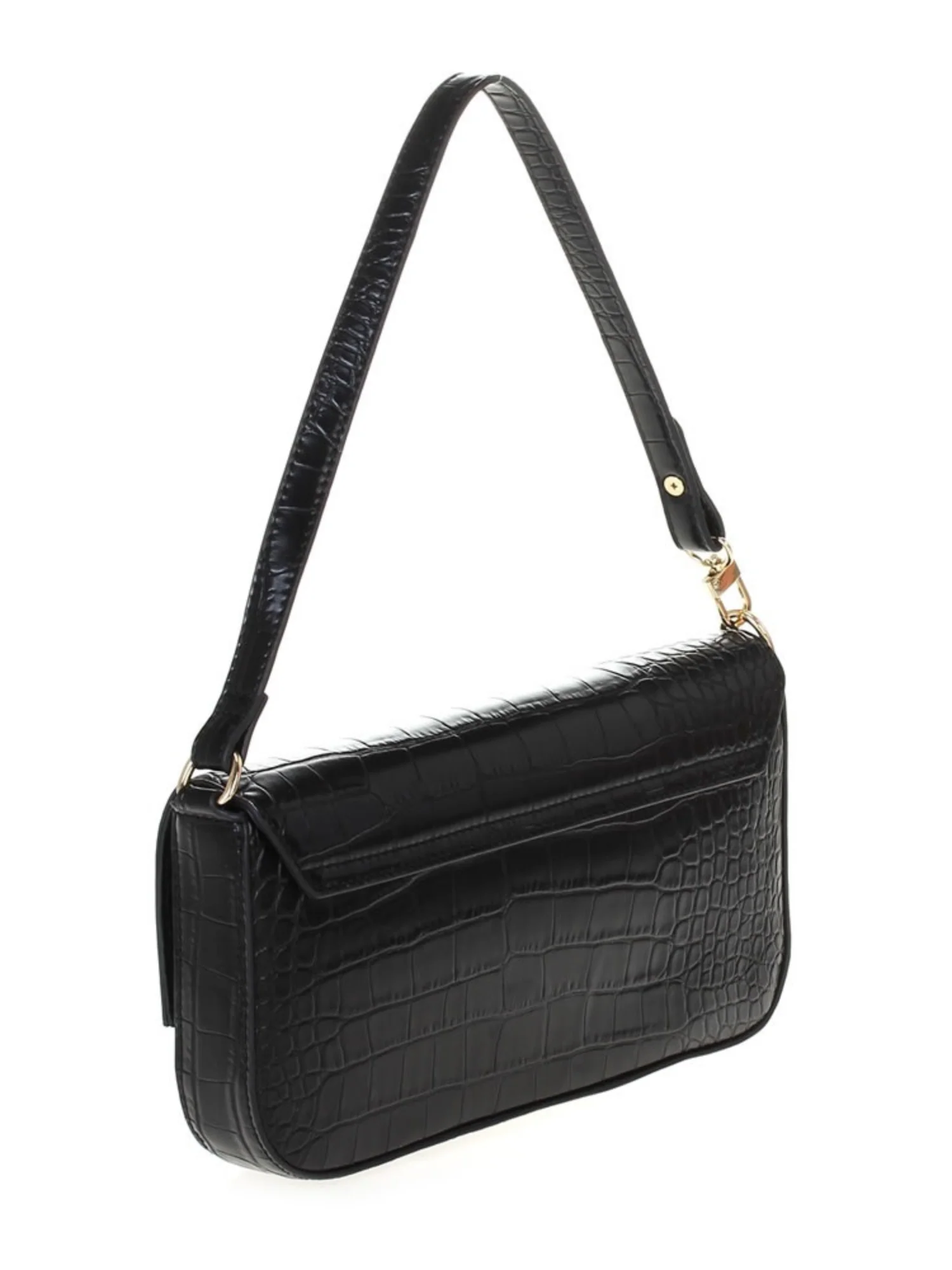 Croc Embossed Faux Leather Shoulder Bag - Image 4