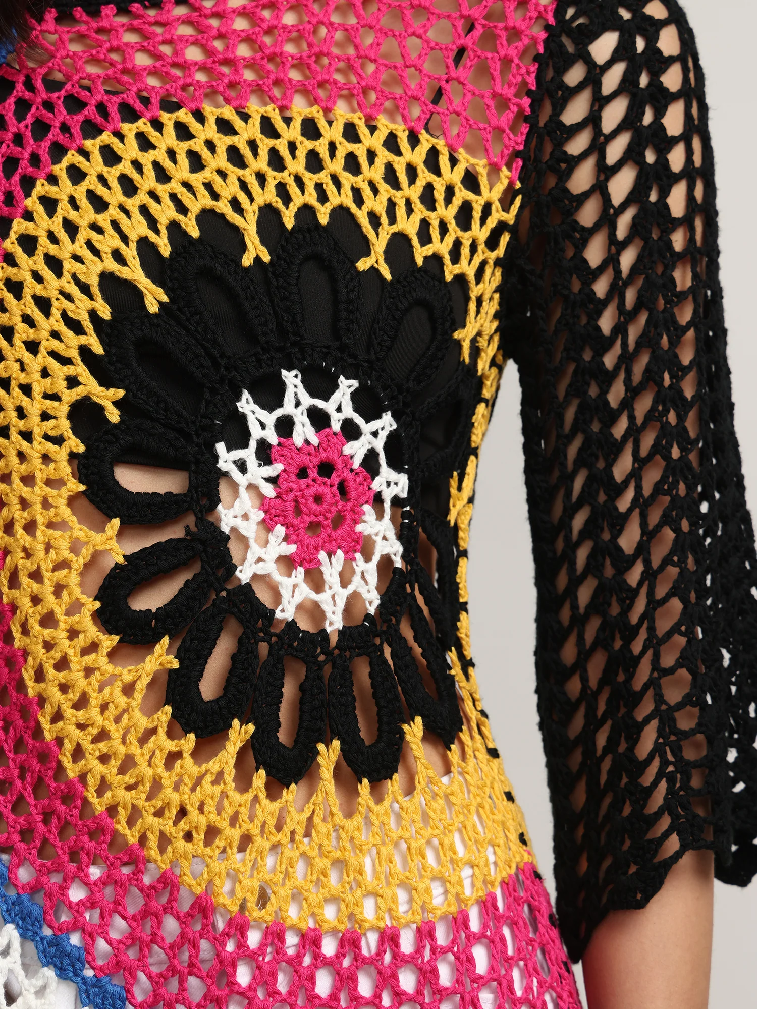 Crochet Bell-Sleeve Top - Image 2