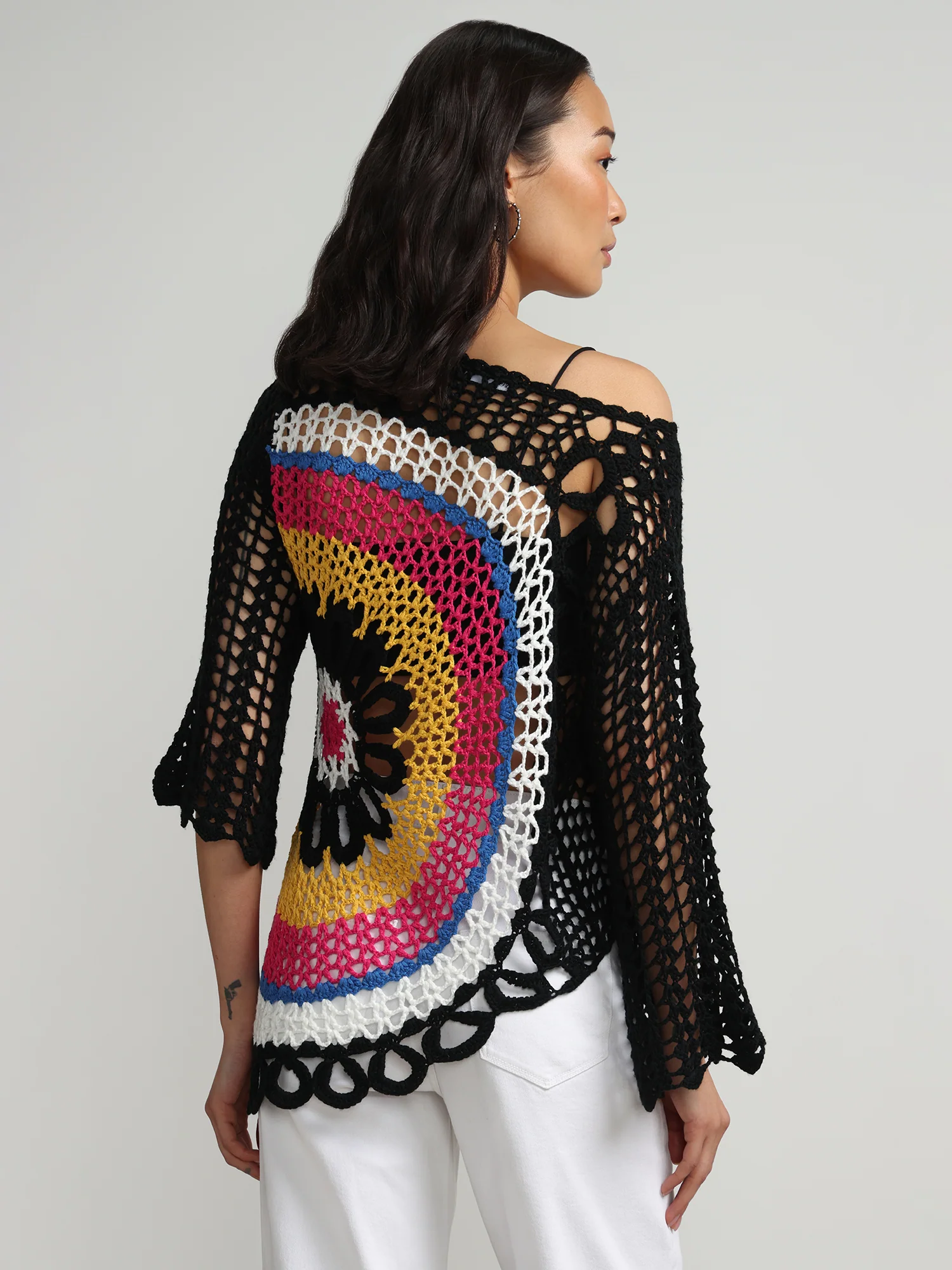 Crochet Bell-Sleeve Top - Image 3