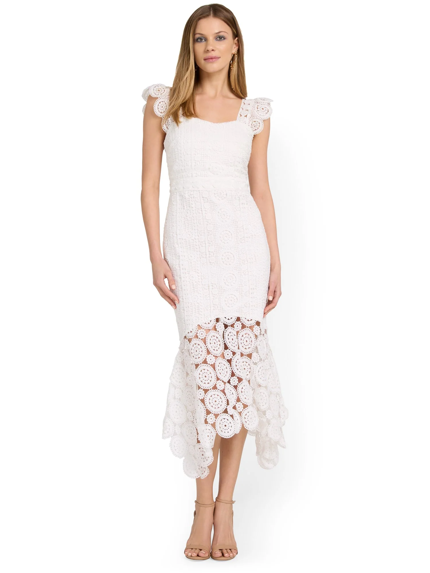Crochet-Lace High-Low Dress - Lena - Image 12
