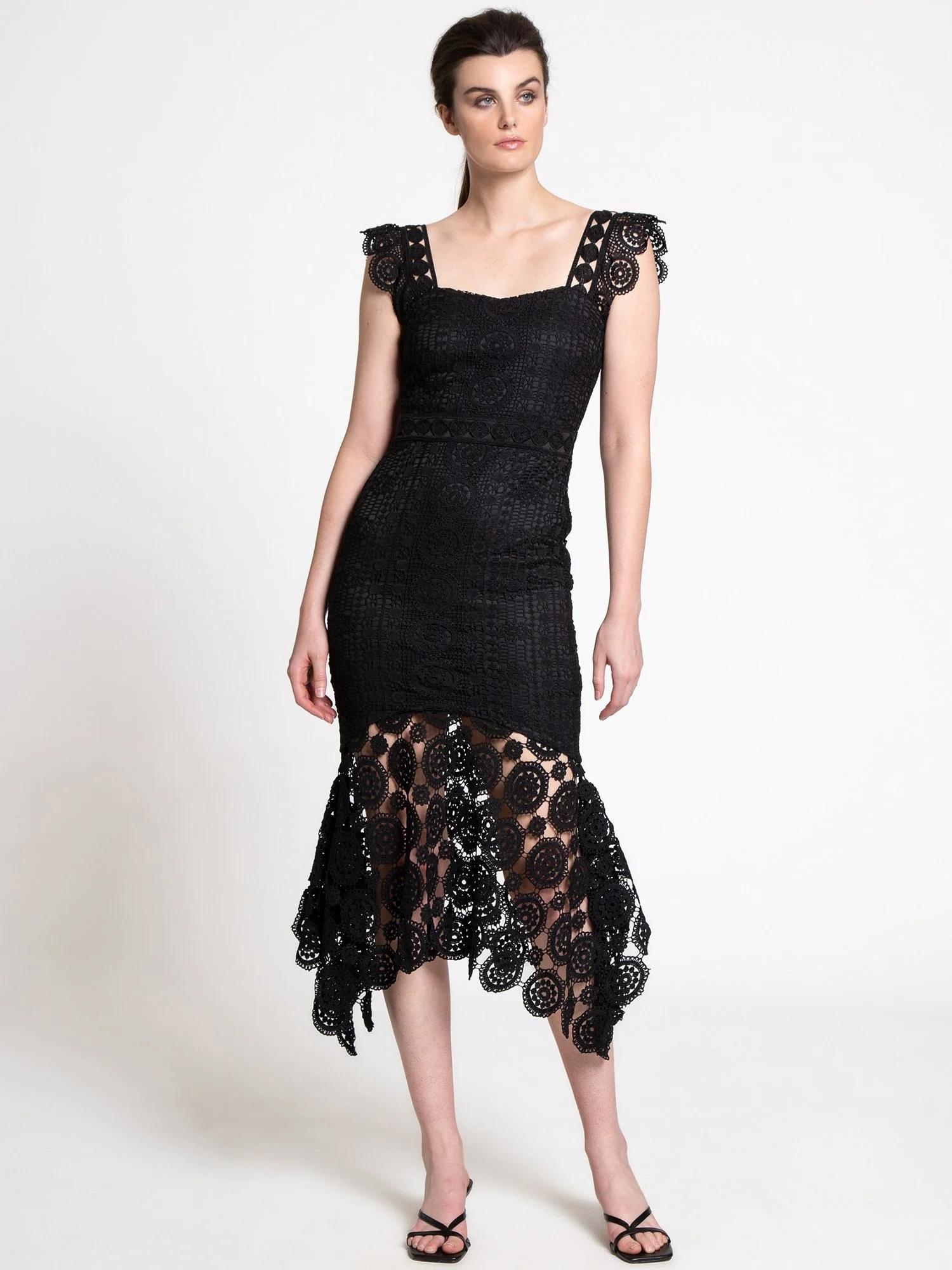 Crochet-Lace High-Low Dress - Lena - Image 2