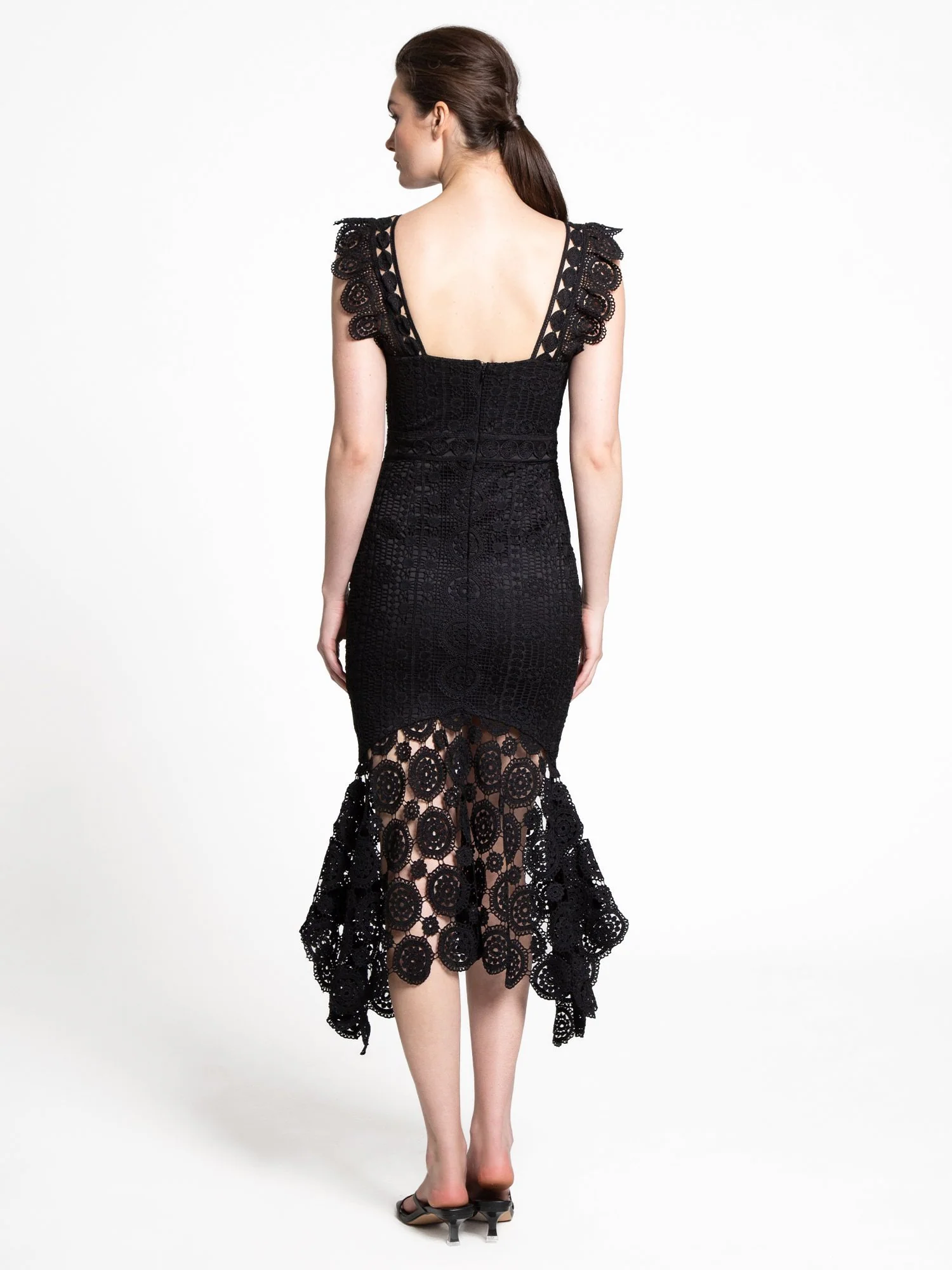 Crochet-Lace High-Low Dress - Lena - Image 4
