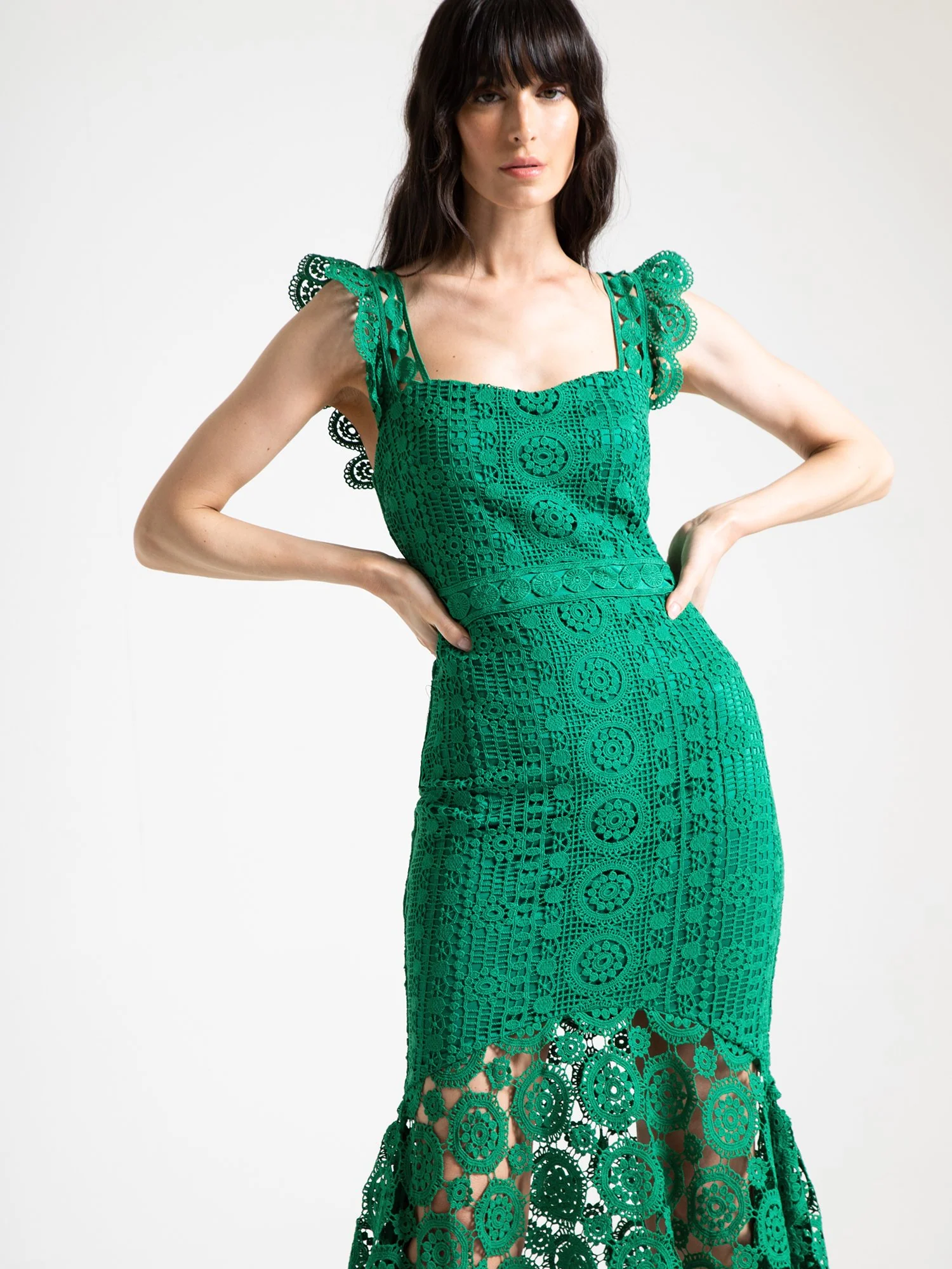 Crochet-Lace High-Low Dress - Lena - Image 9