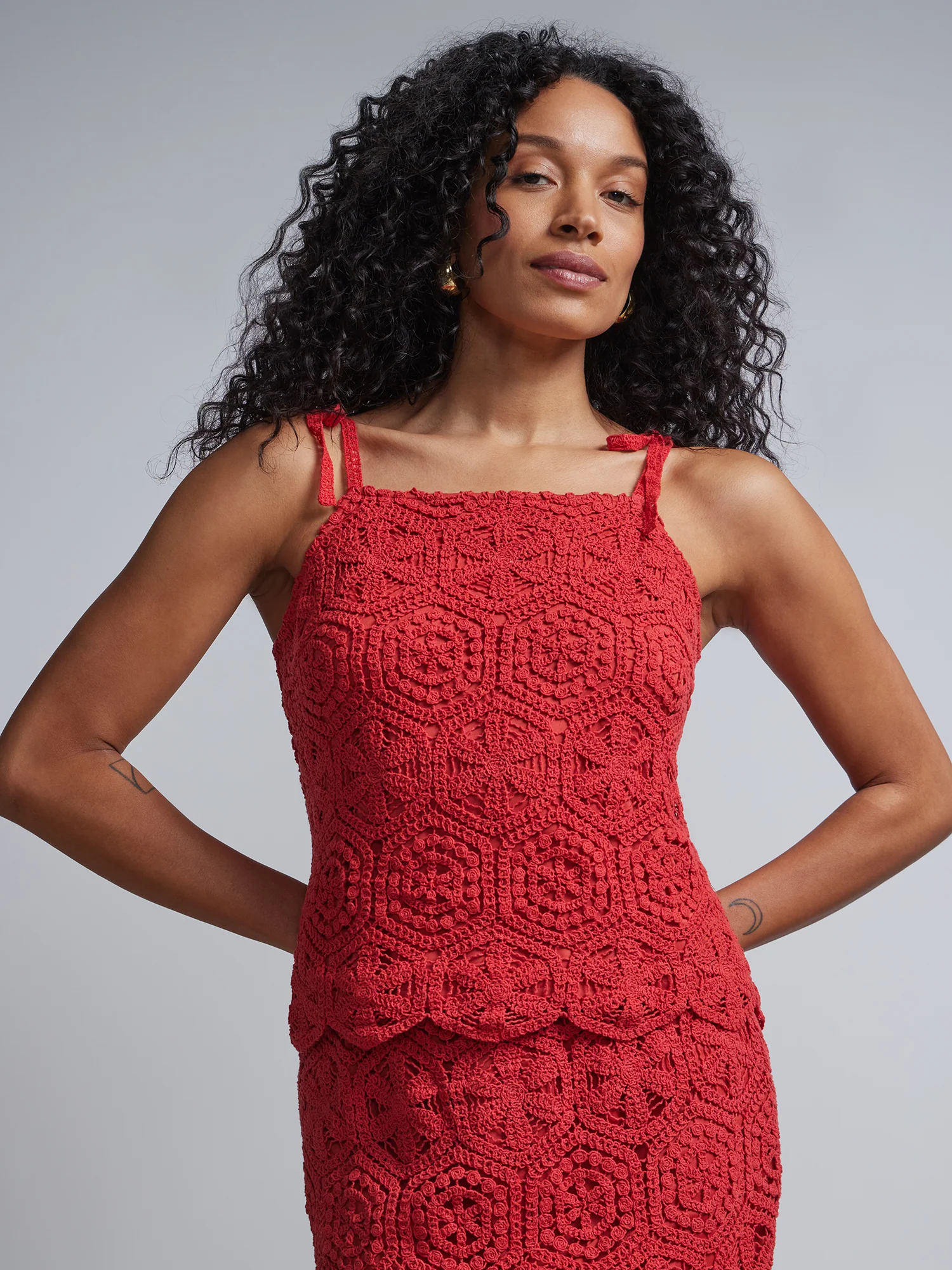 Crochet-Lace Sleeveless Top