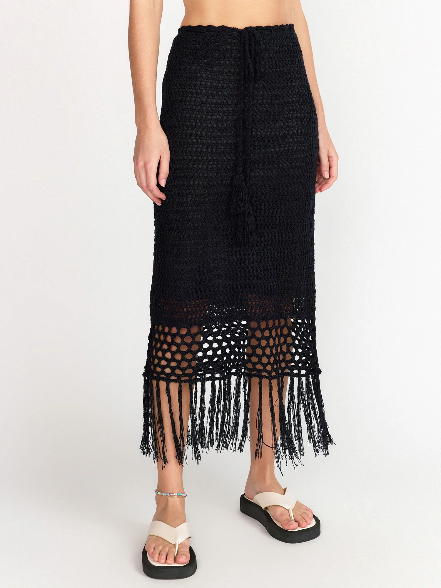 Mustard Seed Crochet Tassel Knit Skirt - Brands We Love