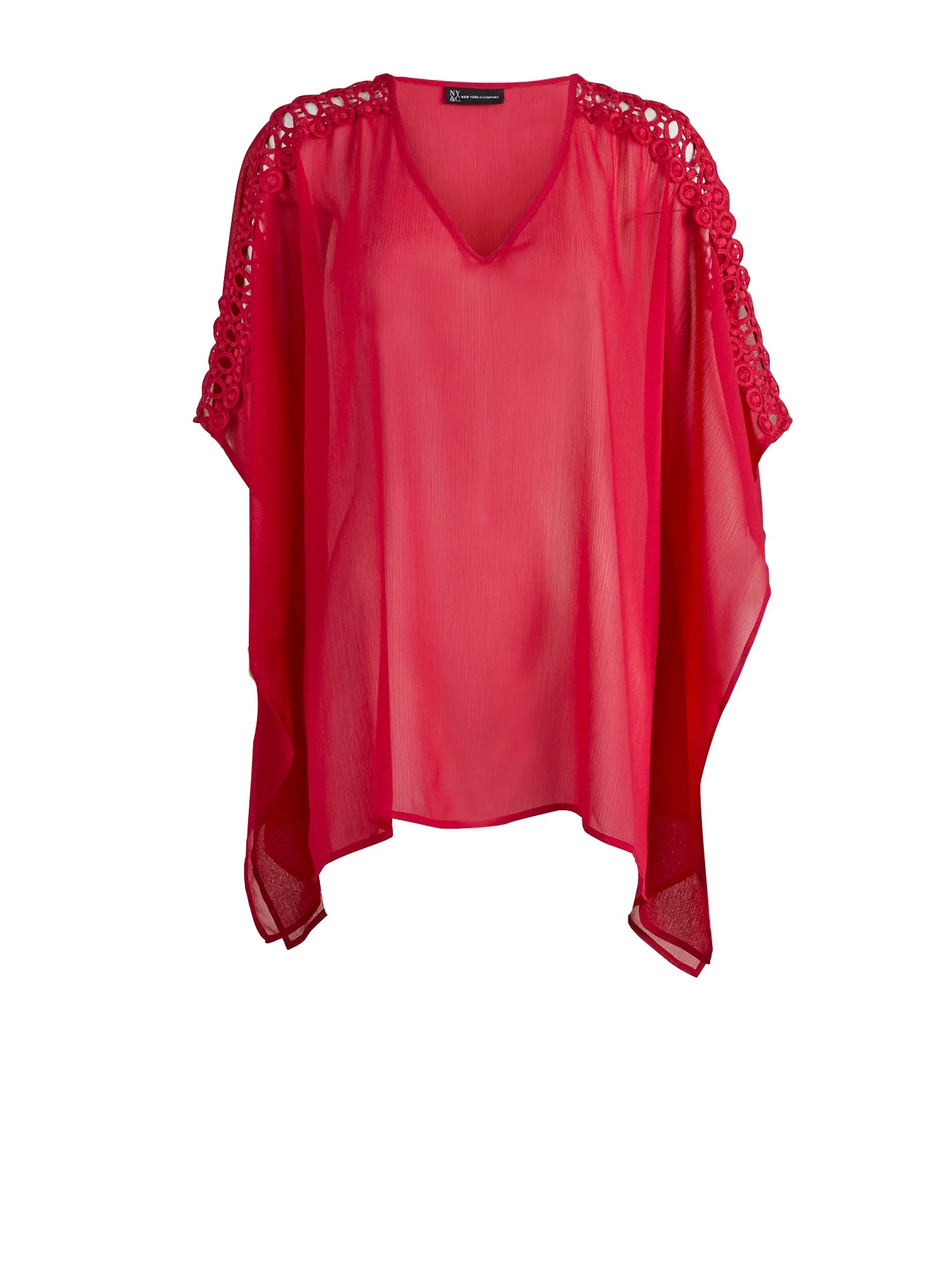 Crochet-Trim Chiffon Topper - Image 2
