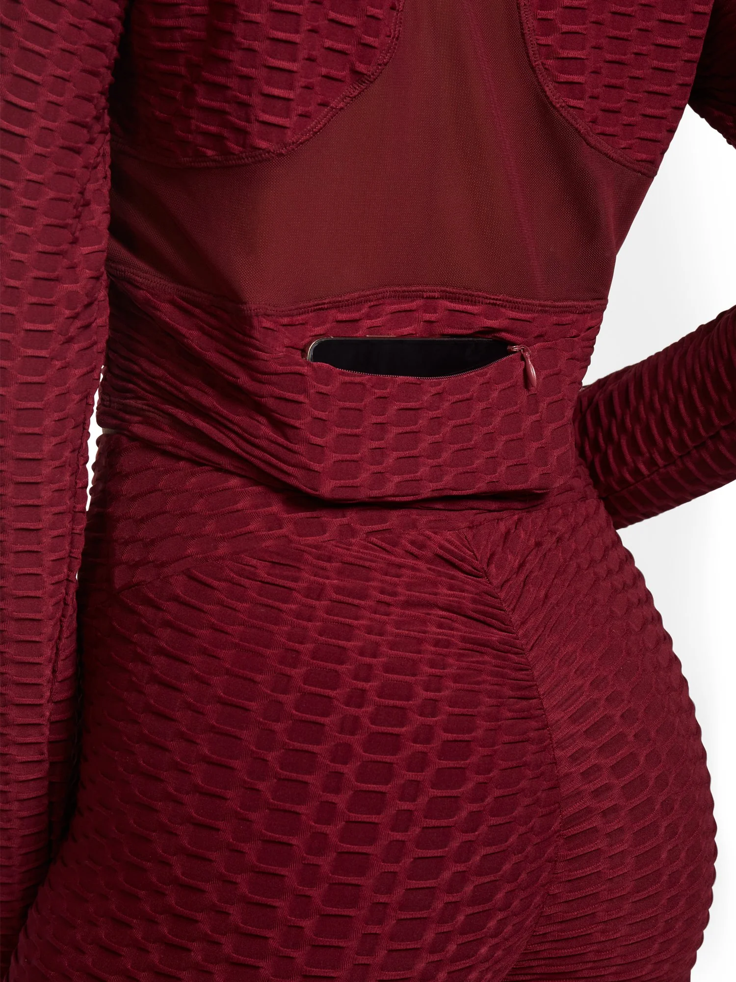 Cropped Mesh Cut-Out Jacket - Image 7