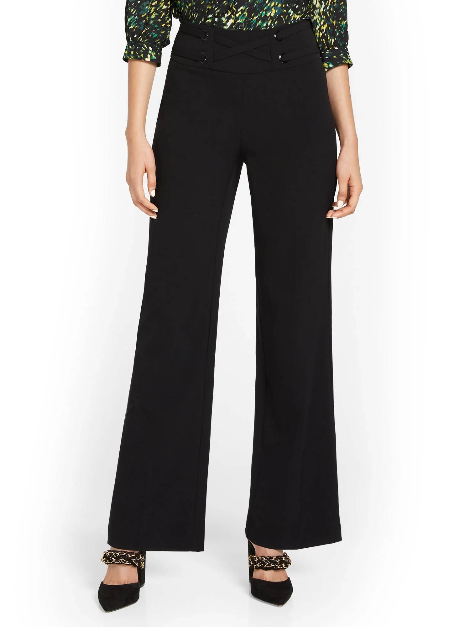 Cross-Belt Wide-Leg Pant - Essential Stretch - Image 2