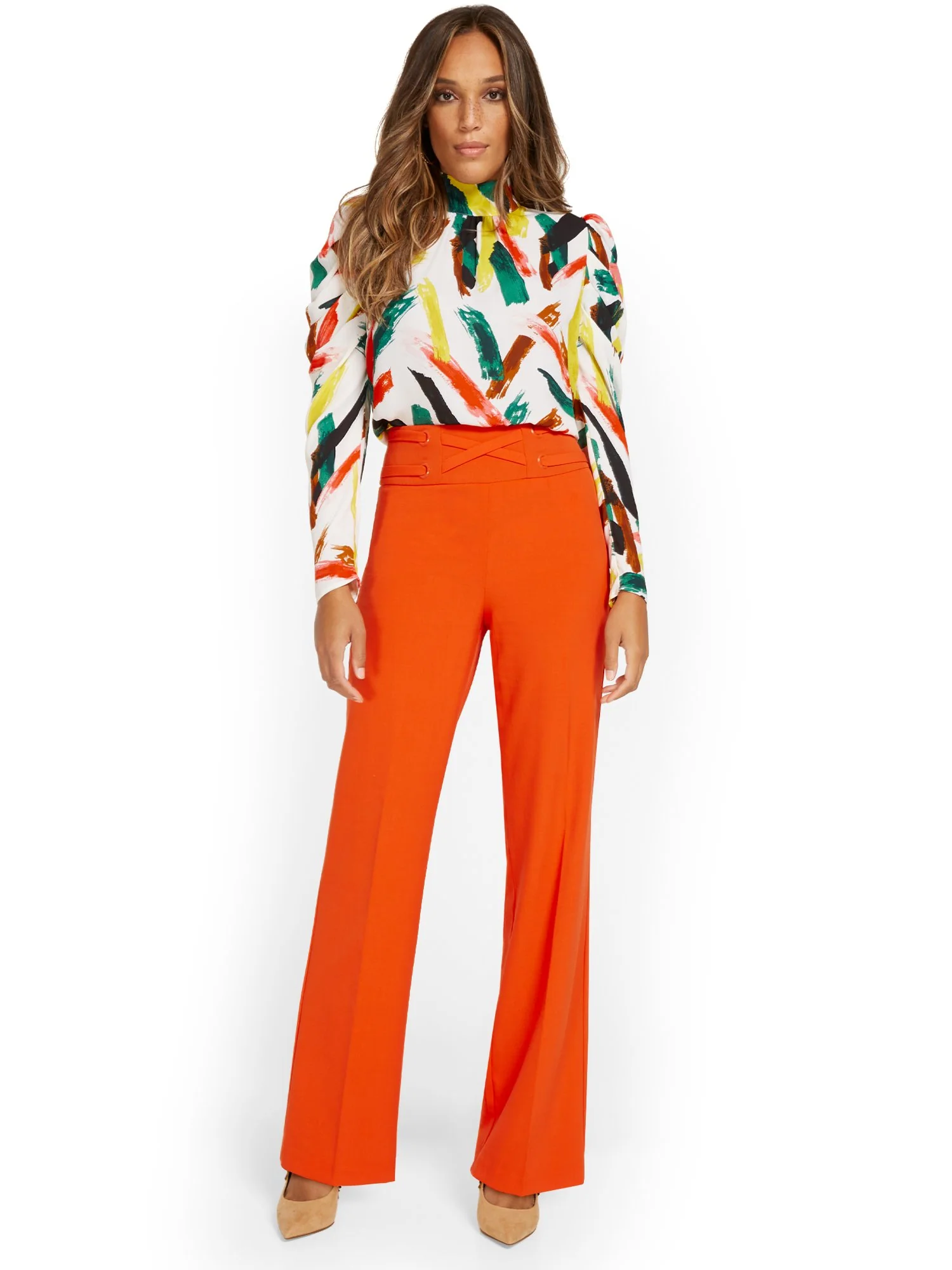 Cross-Belt Wide-Leg Pant - Essential Stretch - Image 9
