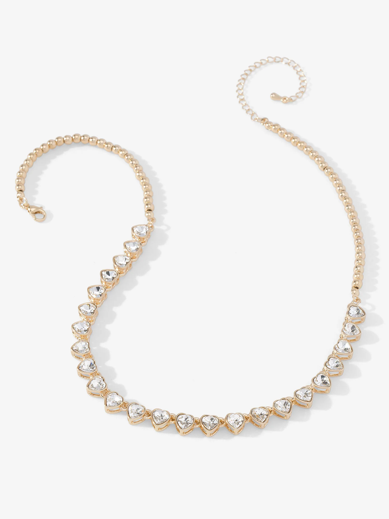 La Radiant Crystal Heart Collar Necklace - Brands We Love