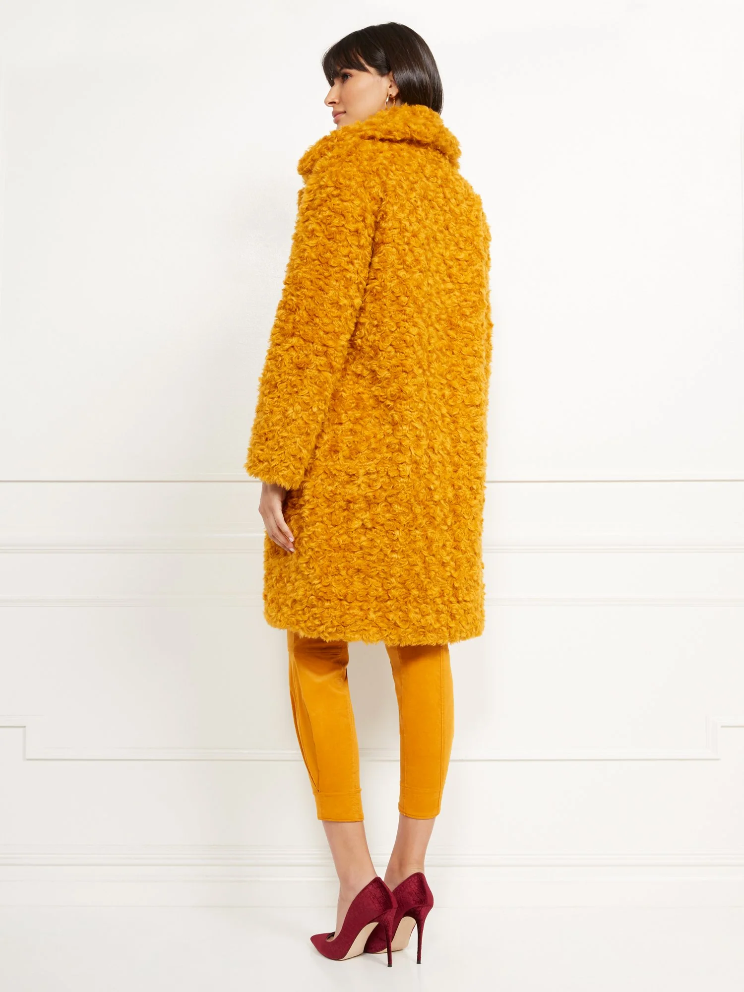 Curly Faux-Fur Coat - Image 10