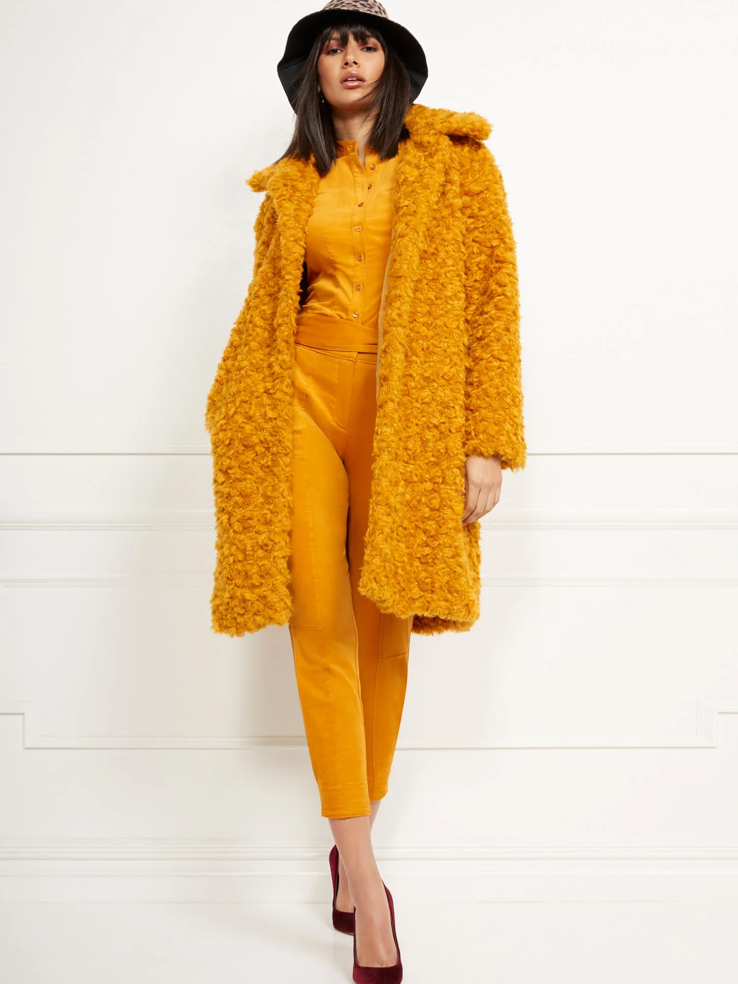 Curly Faux-Fur Coat - Image 8