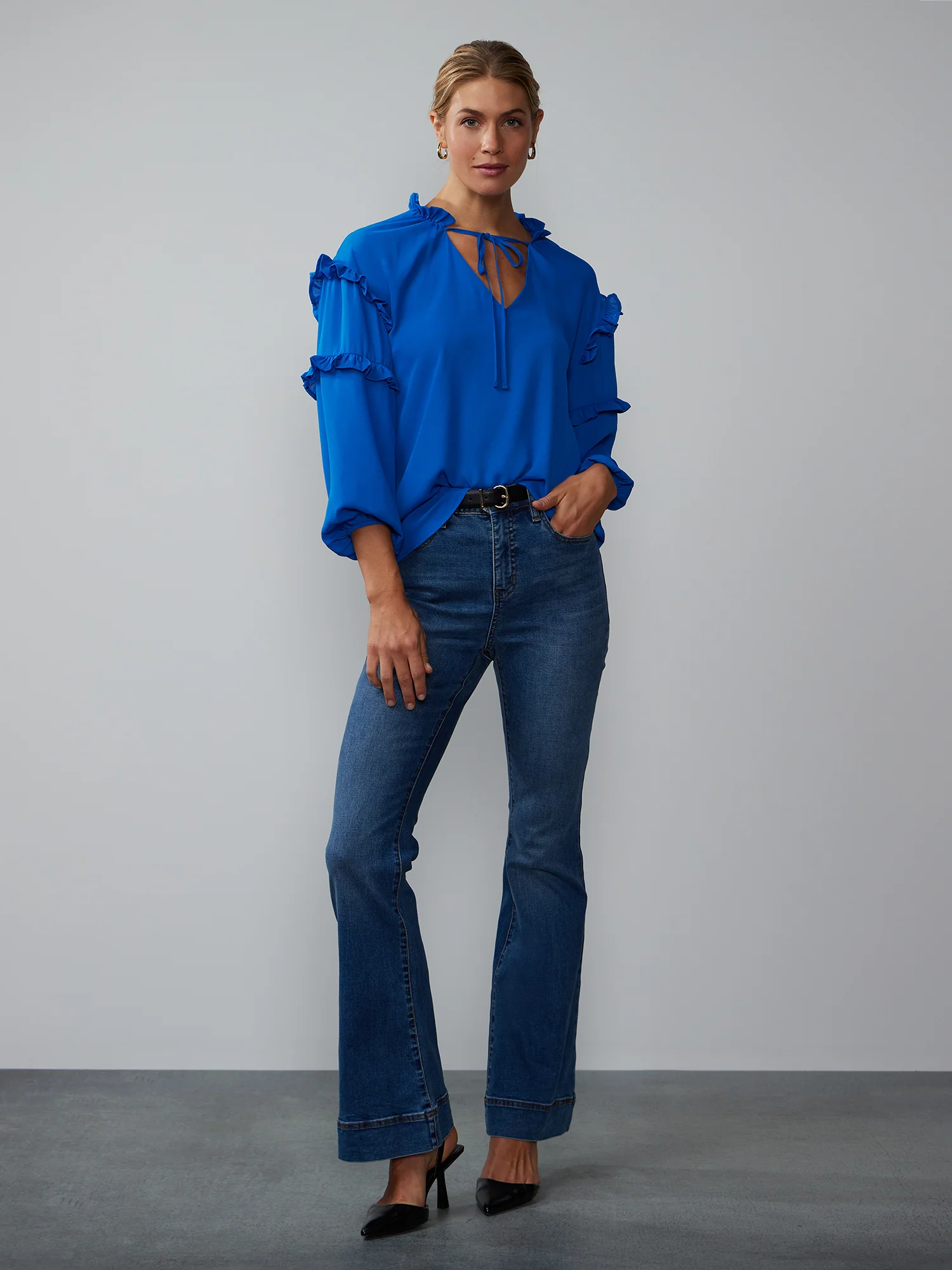 Curvy Ultra High Rise Flare Jeans - Image 4