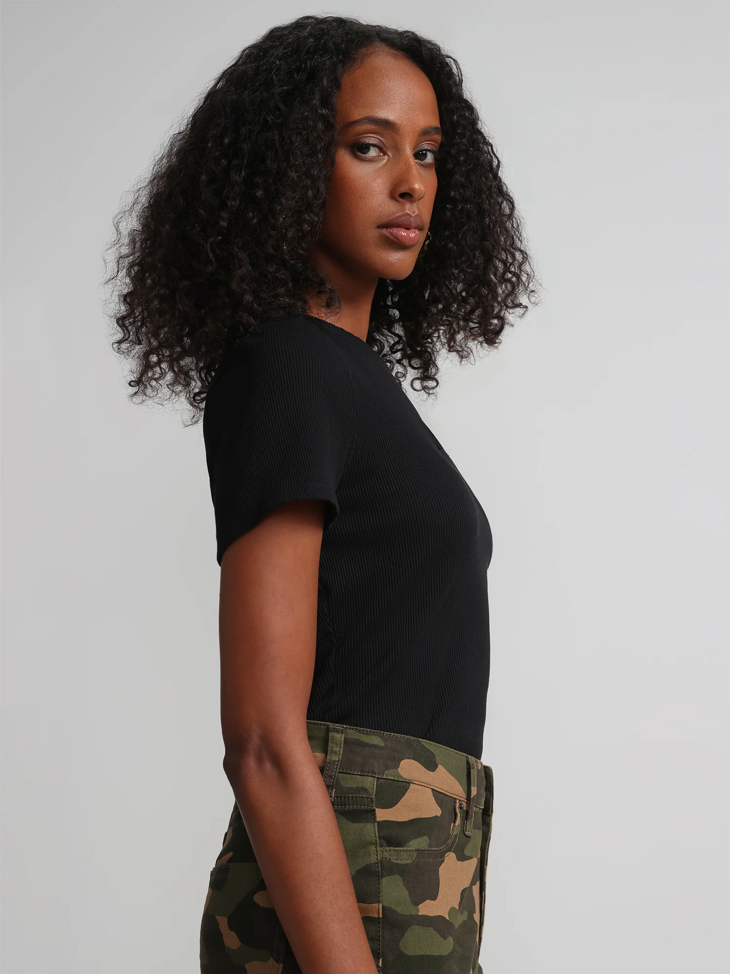 Cut-Out Front Crewneck Tee - Image 2