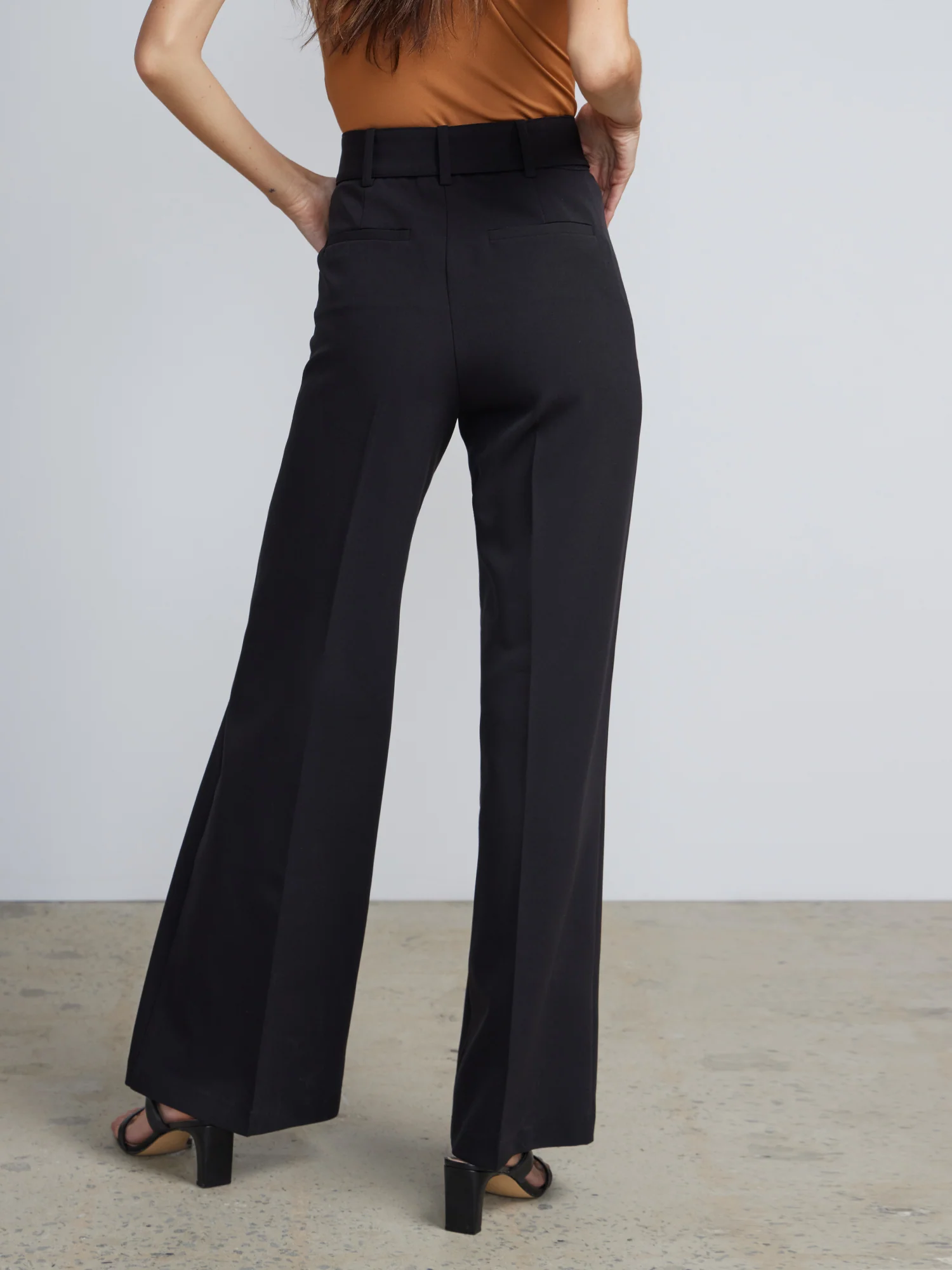 High Rise D-Ring Belt Wide Leg Pants - Image 3