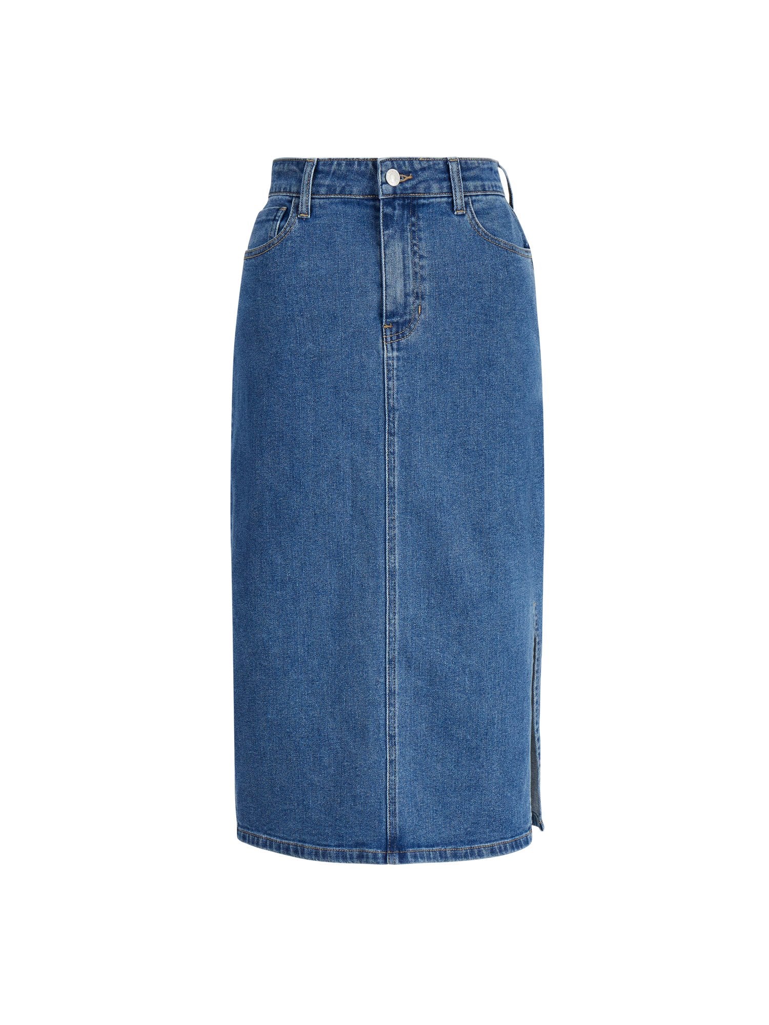 Denim Midi Pencil Skirt - The NY&C Legacy Collection - Image 2
