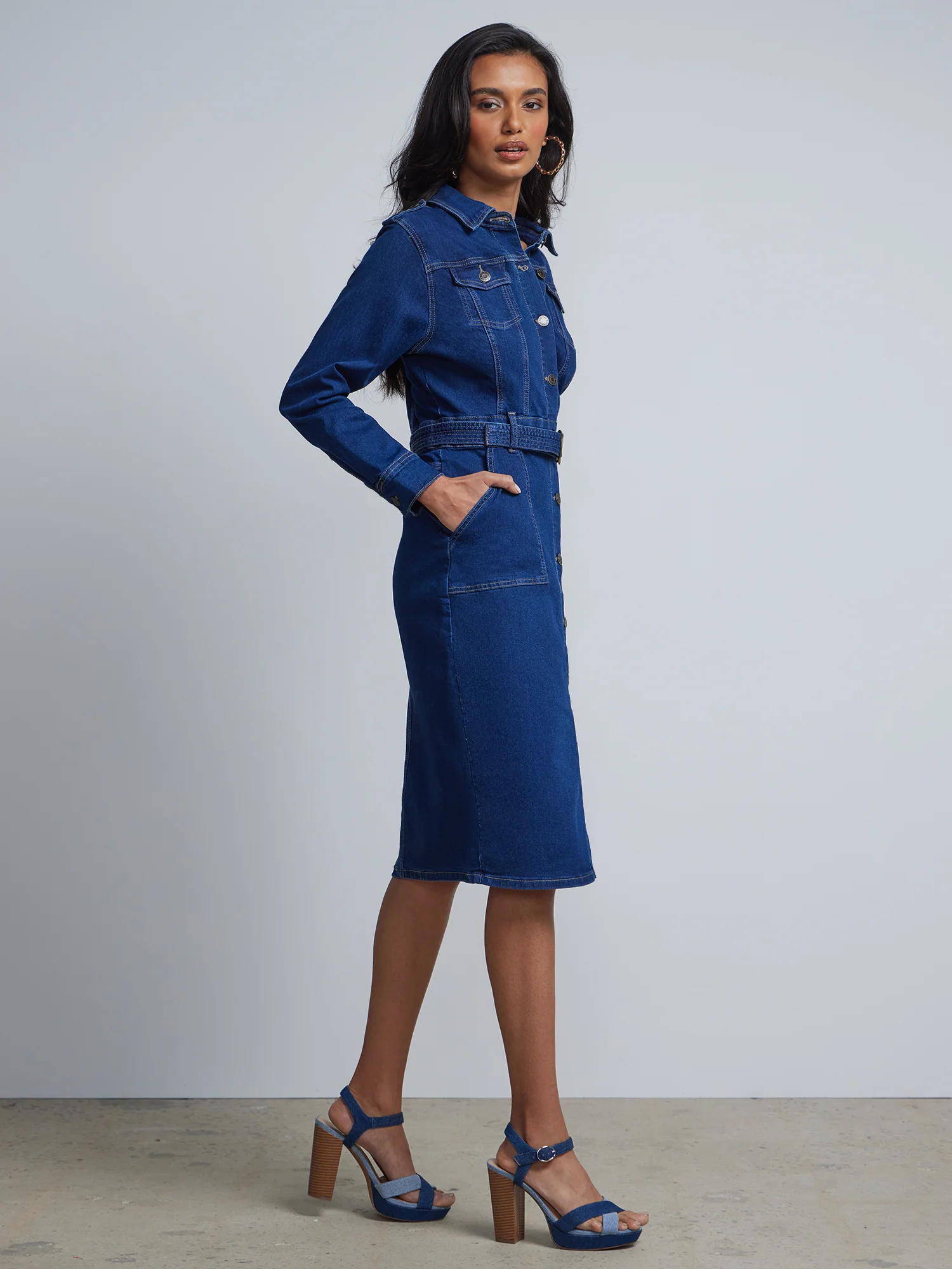 Denim Shirtdress - Image 2