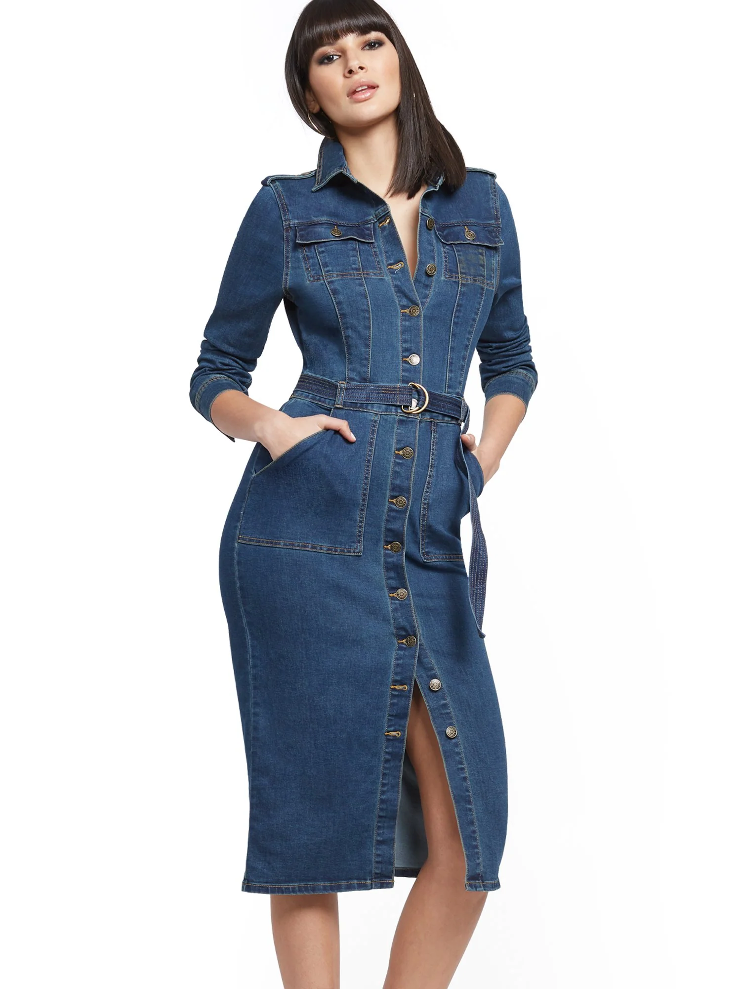 Denim Utility Shirtdress - NYC Strong Collection - Image 3
