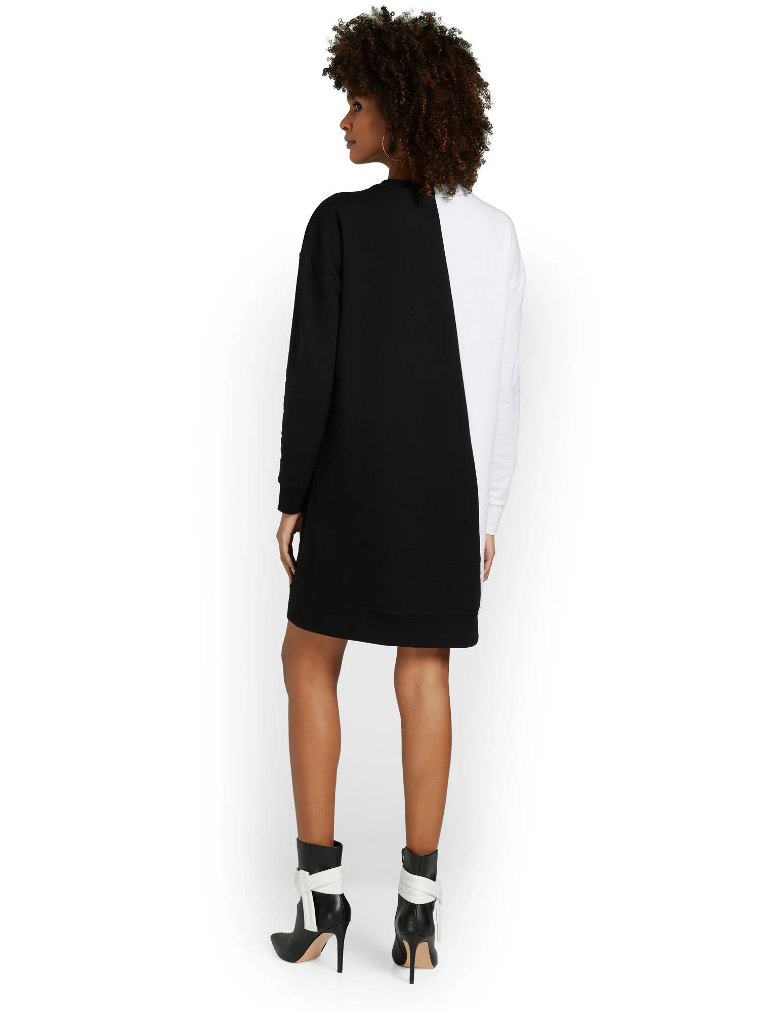 Diagonal Colorblock Shift Dress - Image 6
