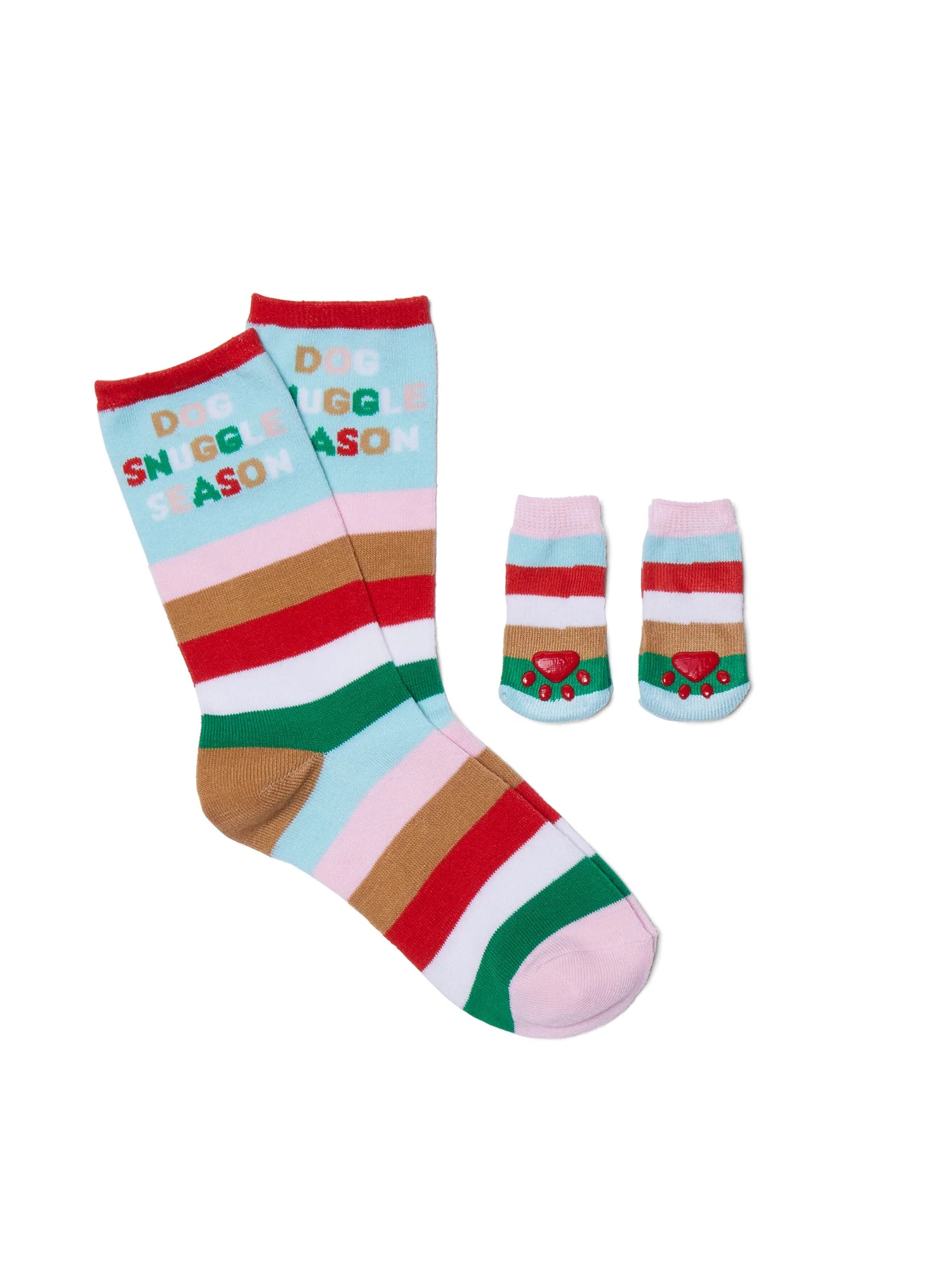 Dog Snuggle Season Matching Mom & Dog Socks Set