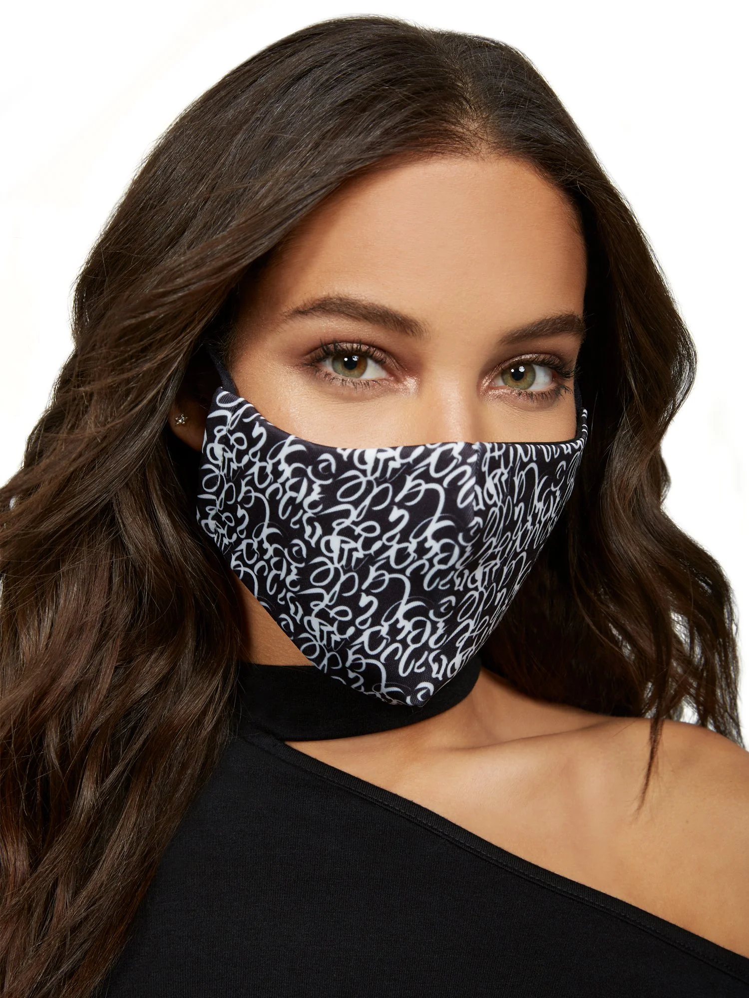 Doodle Script Face Mask