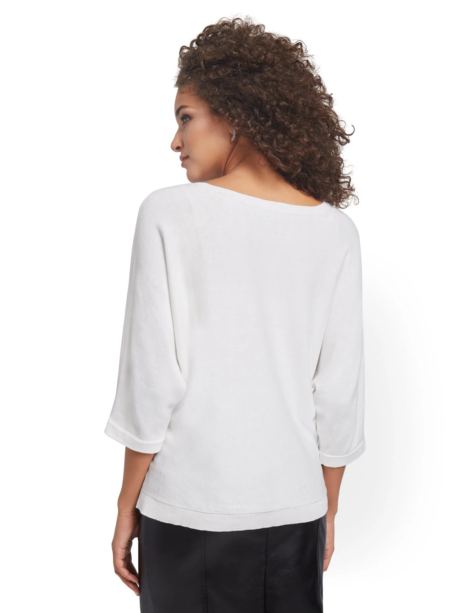 Dot-Print Easy Dolman Sweater - Image 5