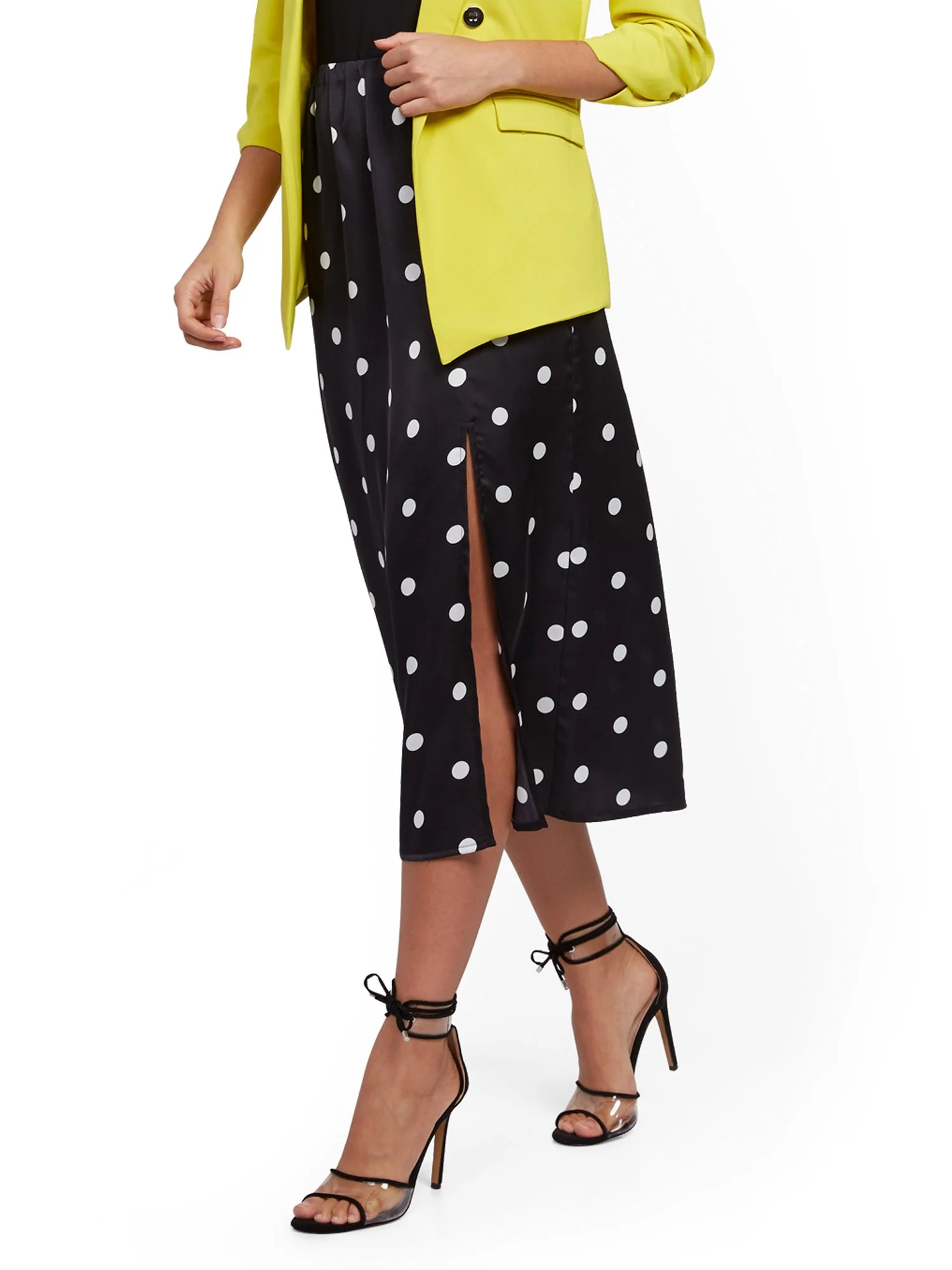 Dot-Print Midi Slip Skirt - 7th Avenue - Image 5