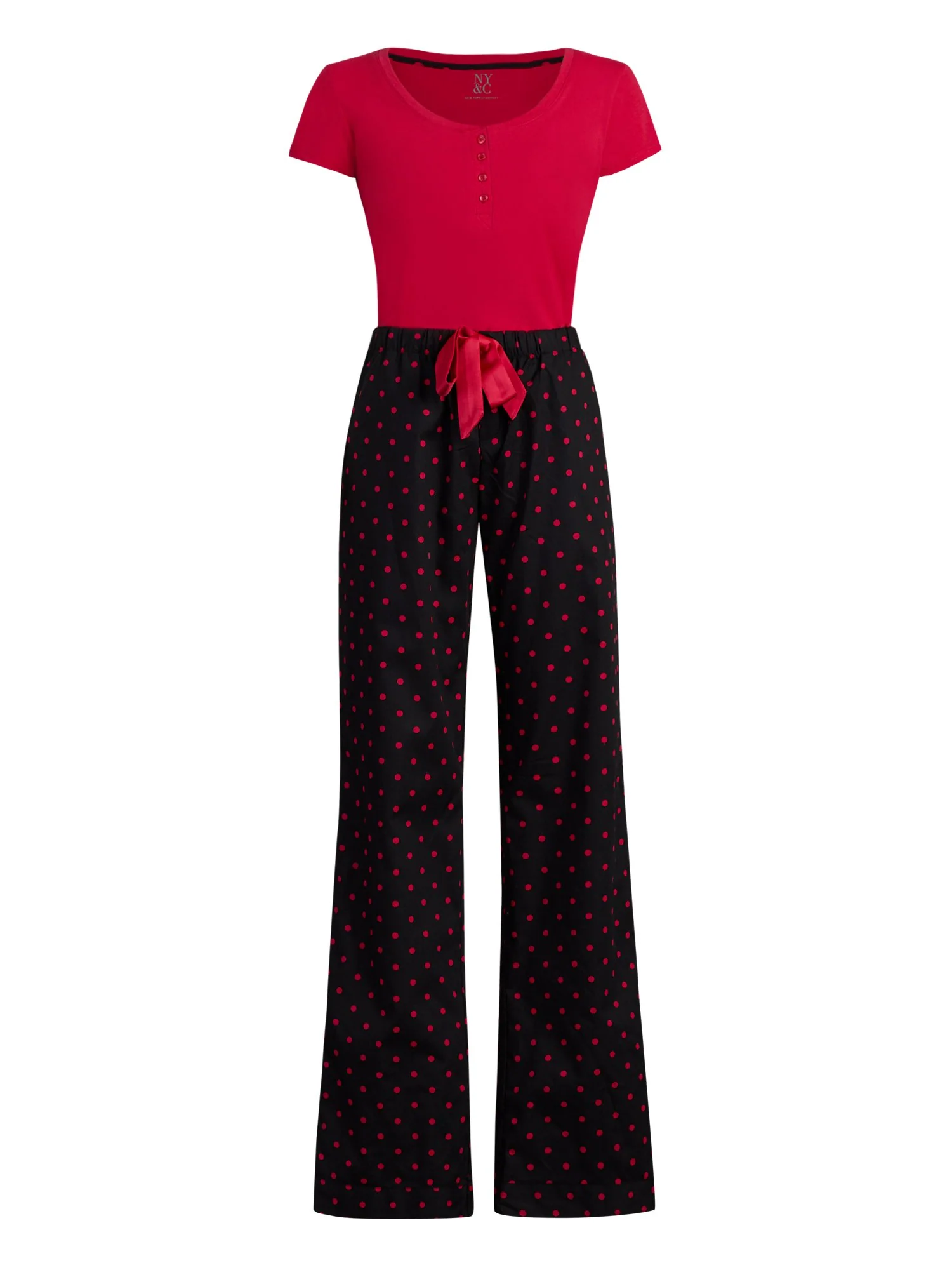 Dot-Print Pajama Set