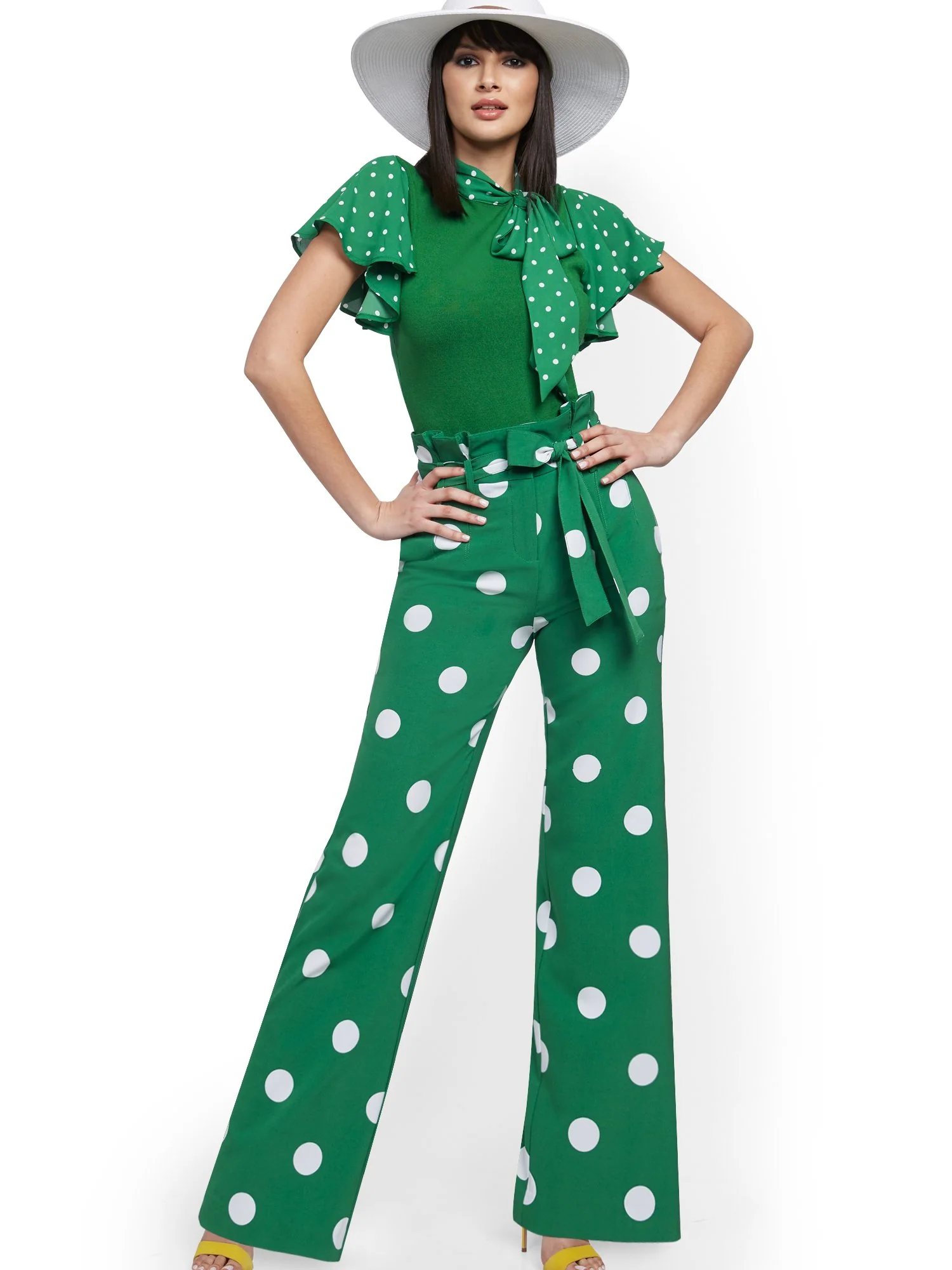 Dot-Print Palazzo Pant - 7th Avenue - Image 2