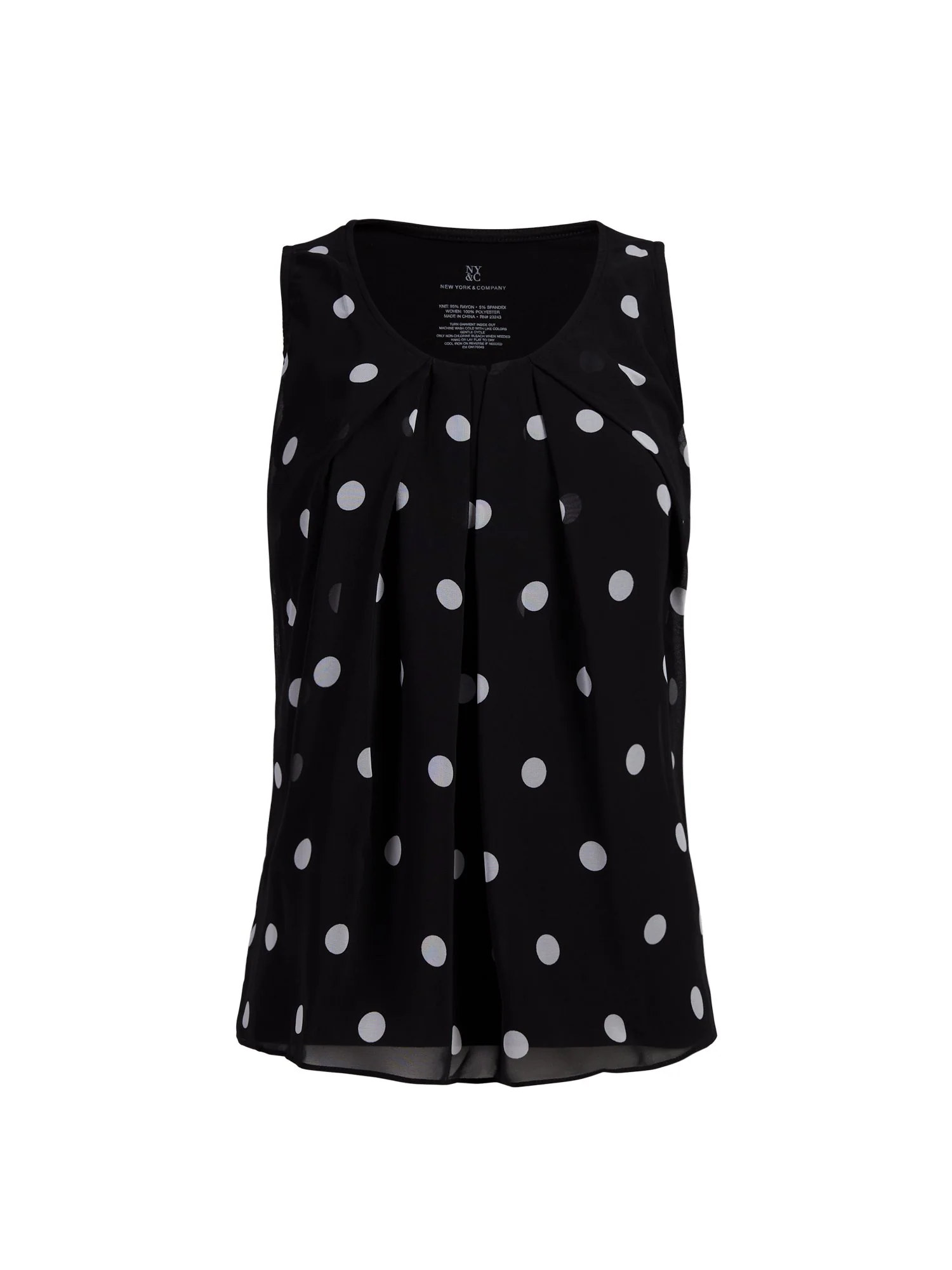 Dot-Print Sleeveless Top