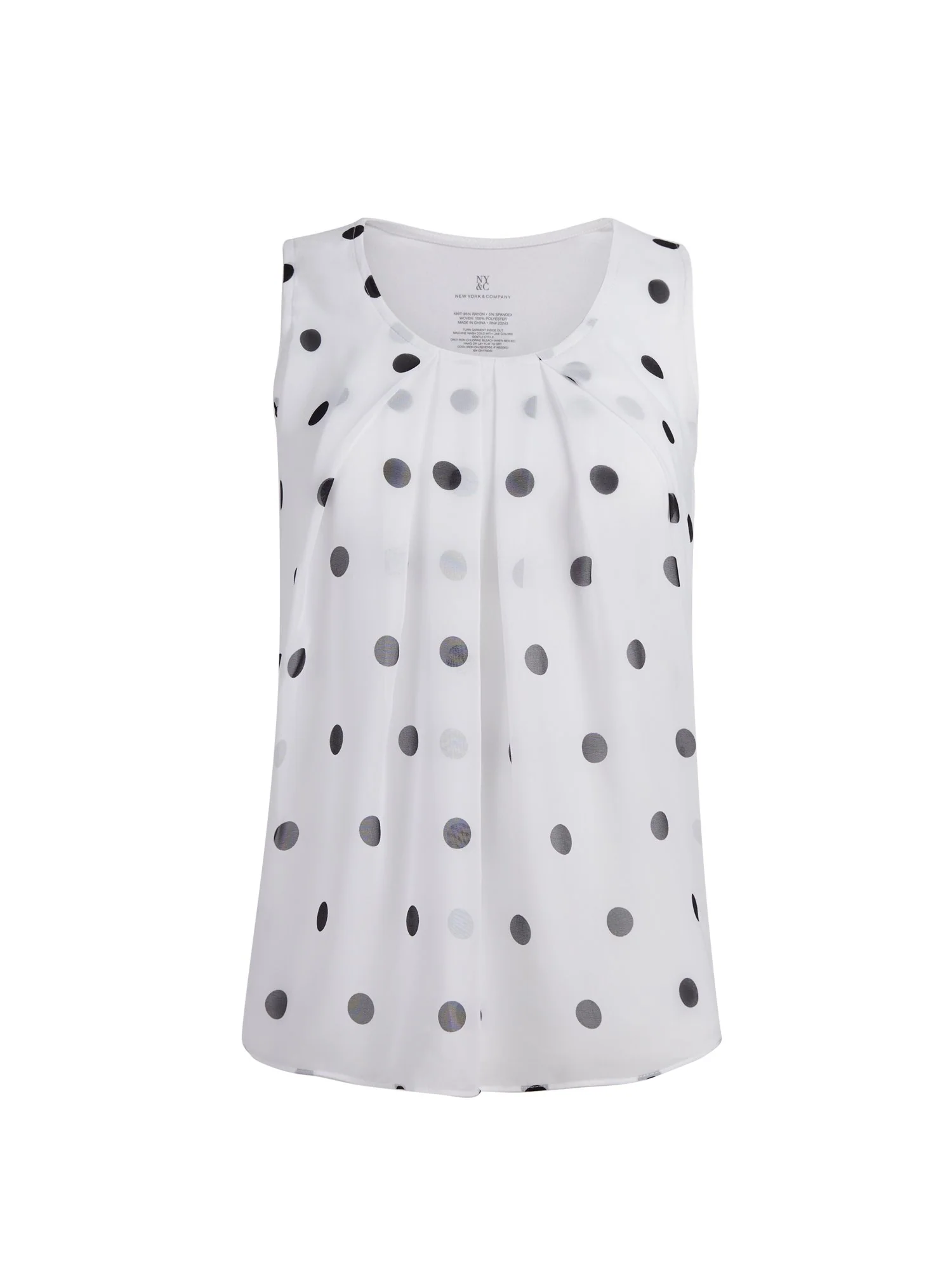 Dot-Print Sleeveless Top - Image 6