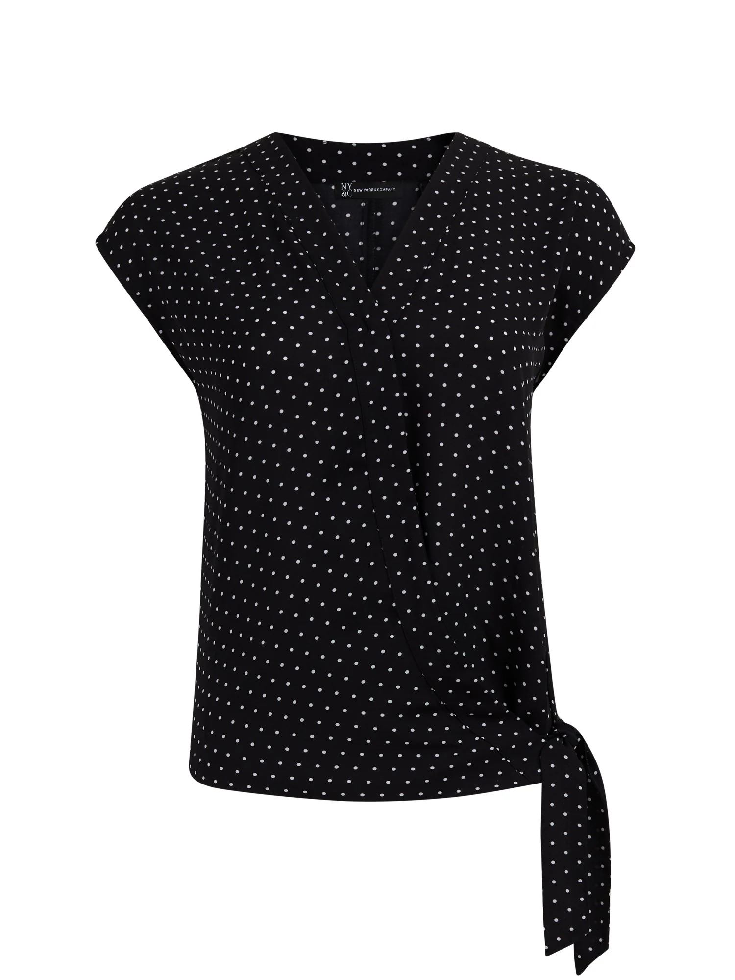 Dot-Print Wrap Shirt - Image 2
