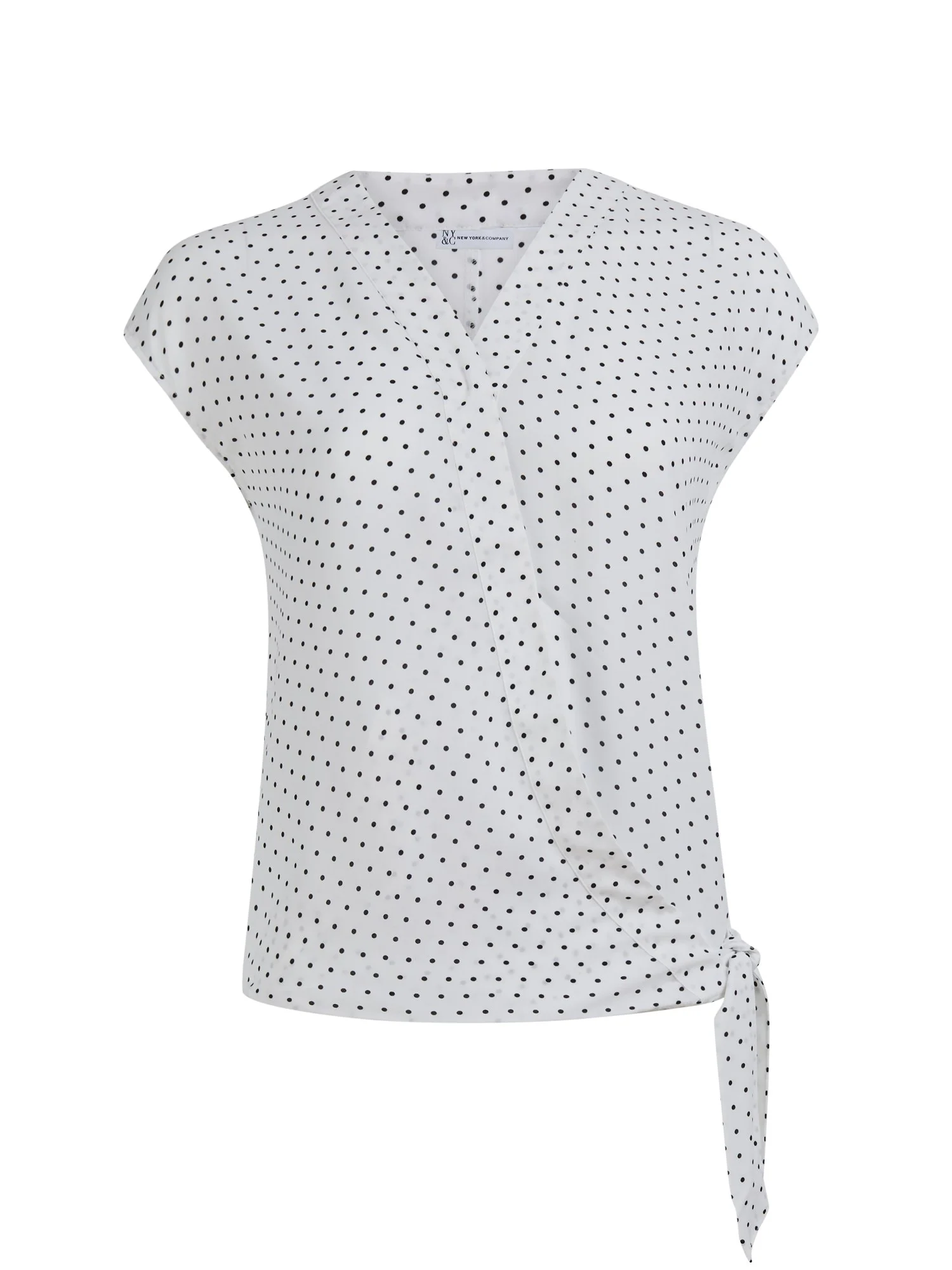 Dot-Print Wrap Shirt - Image 5