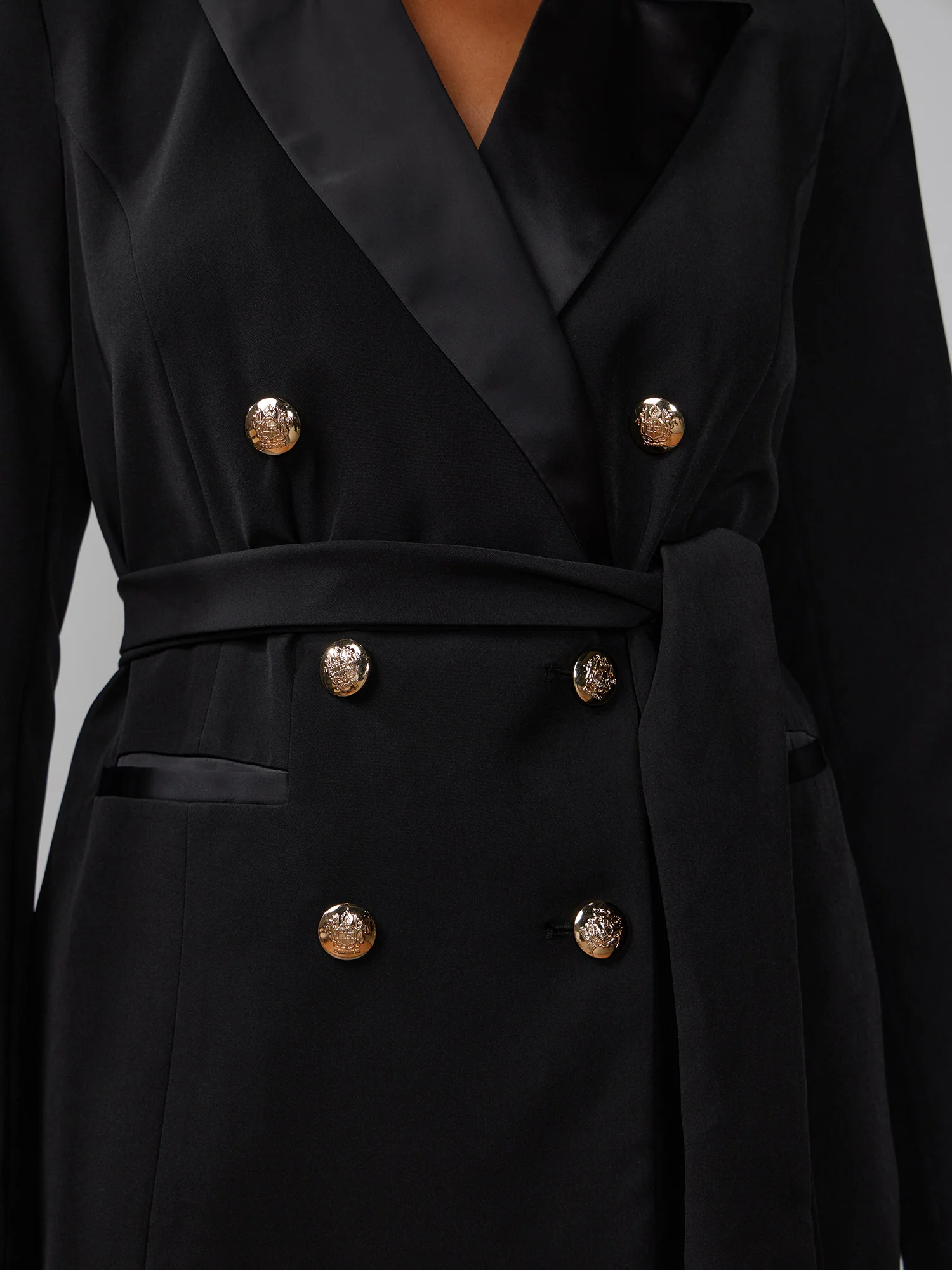 Double-Breasted Belted Blazer - Image 5