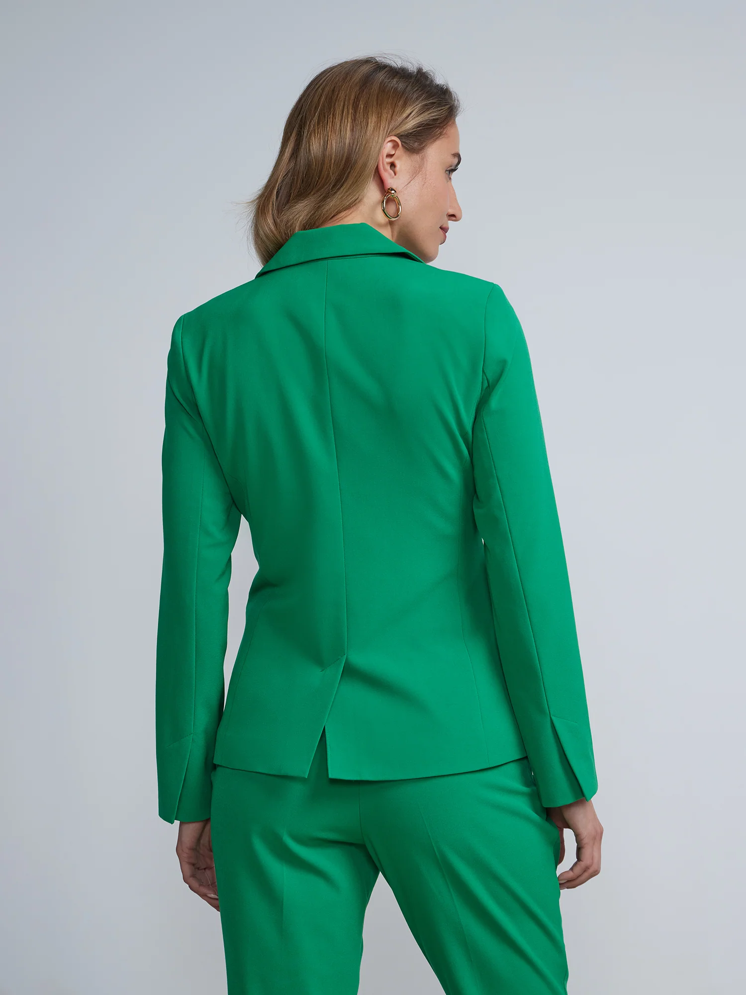 Double-Breasted Button-Detail Blazer - Essential Stretch - Image 9