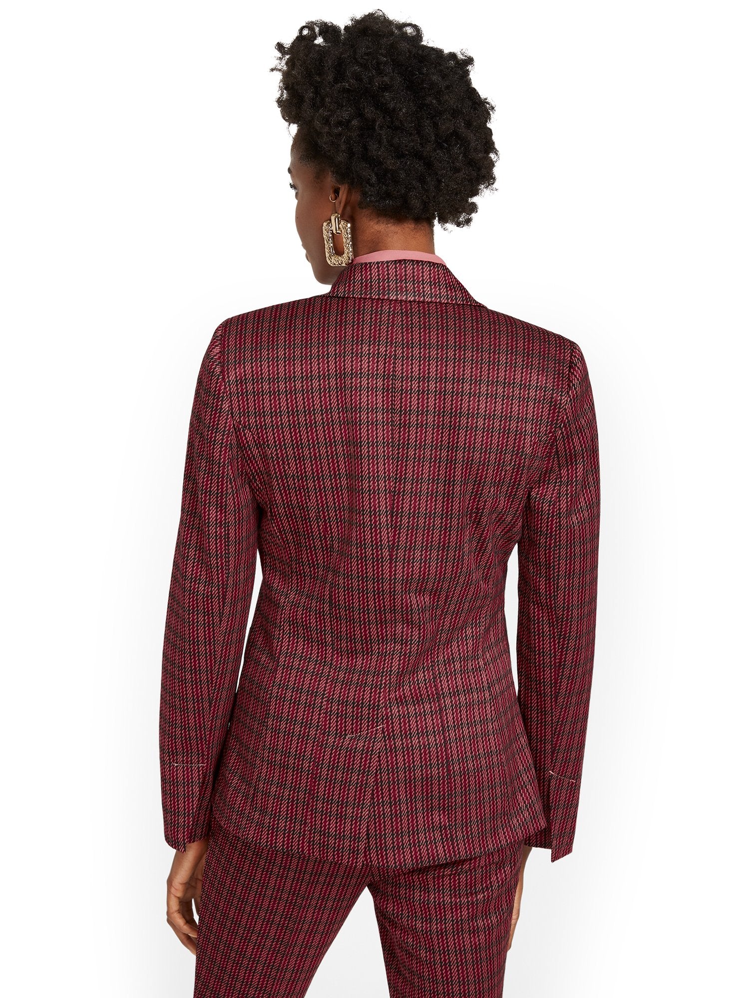 Double-Breasted Check-Print Jacket - Superflex - Image 3