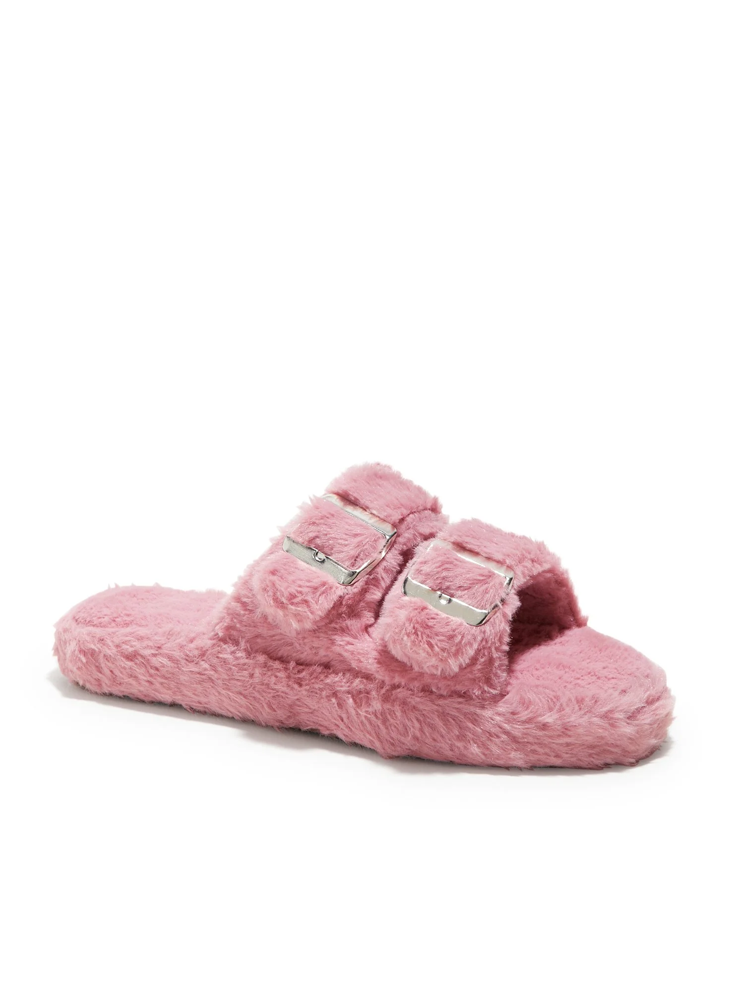 Double-Buckle Faux-Fur Slippers - Image 7