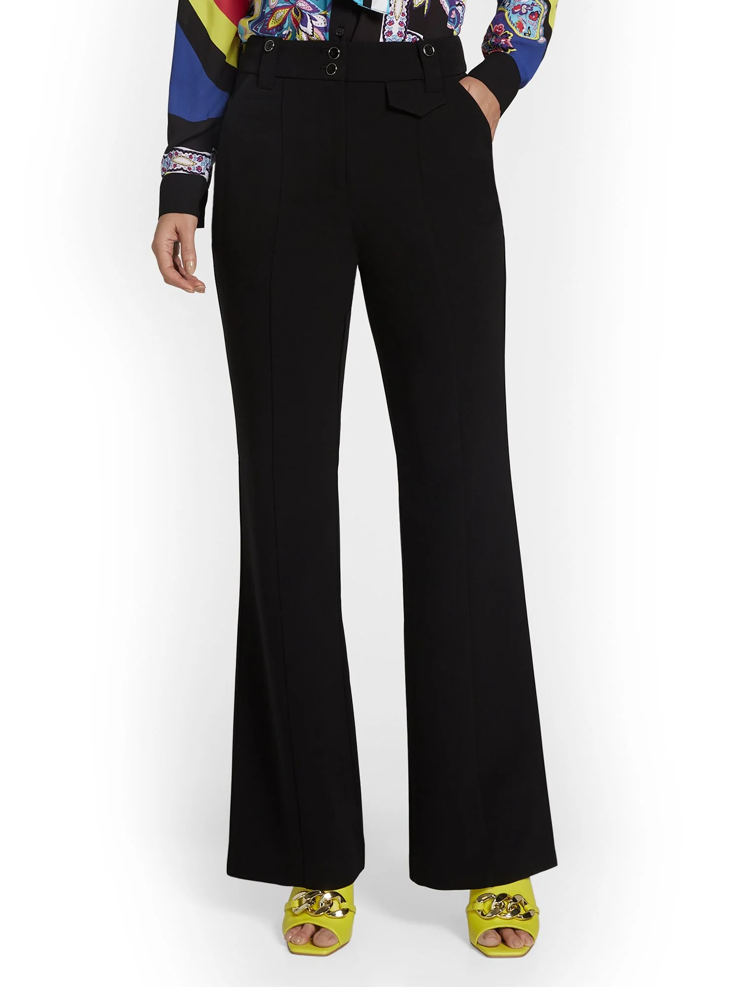 Double-Button Wide-Leg Pant - Image 2